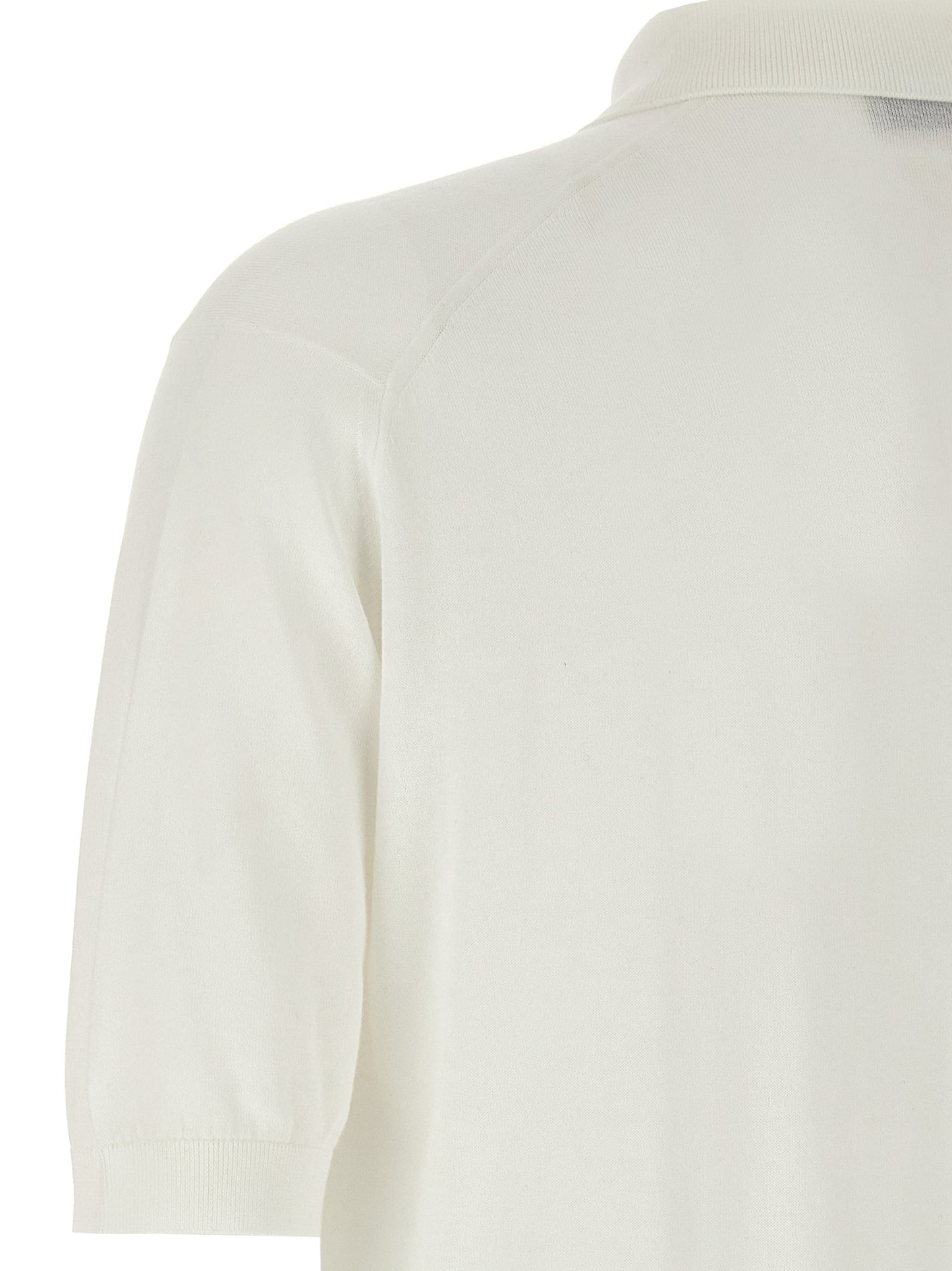 JOHN SMEDLEY White Cotton Polo Shirt