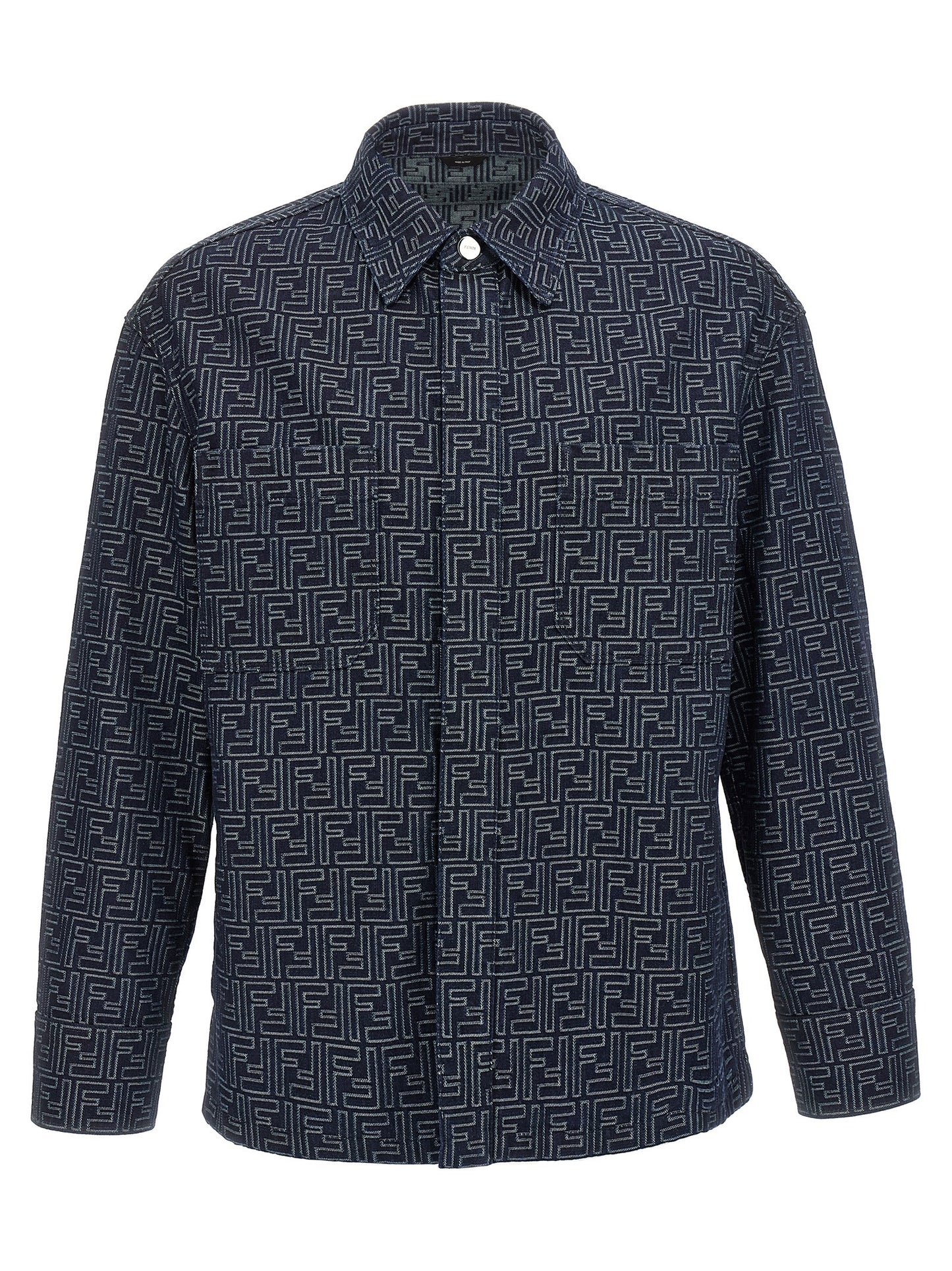 Fendi Blue Cotton Denim Jacket