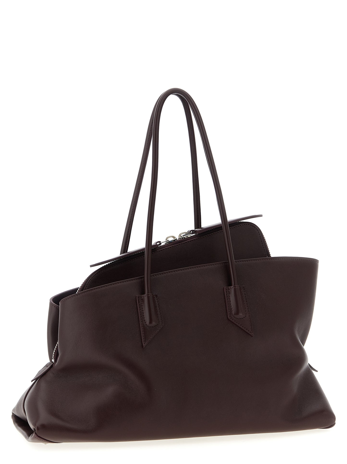 The Attico Purple Calfskin Shoulder Bag