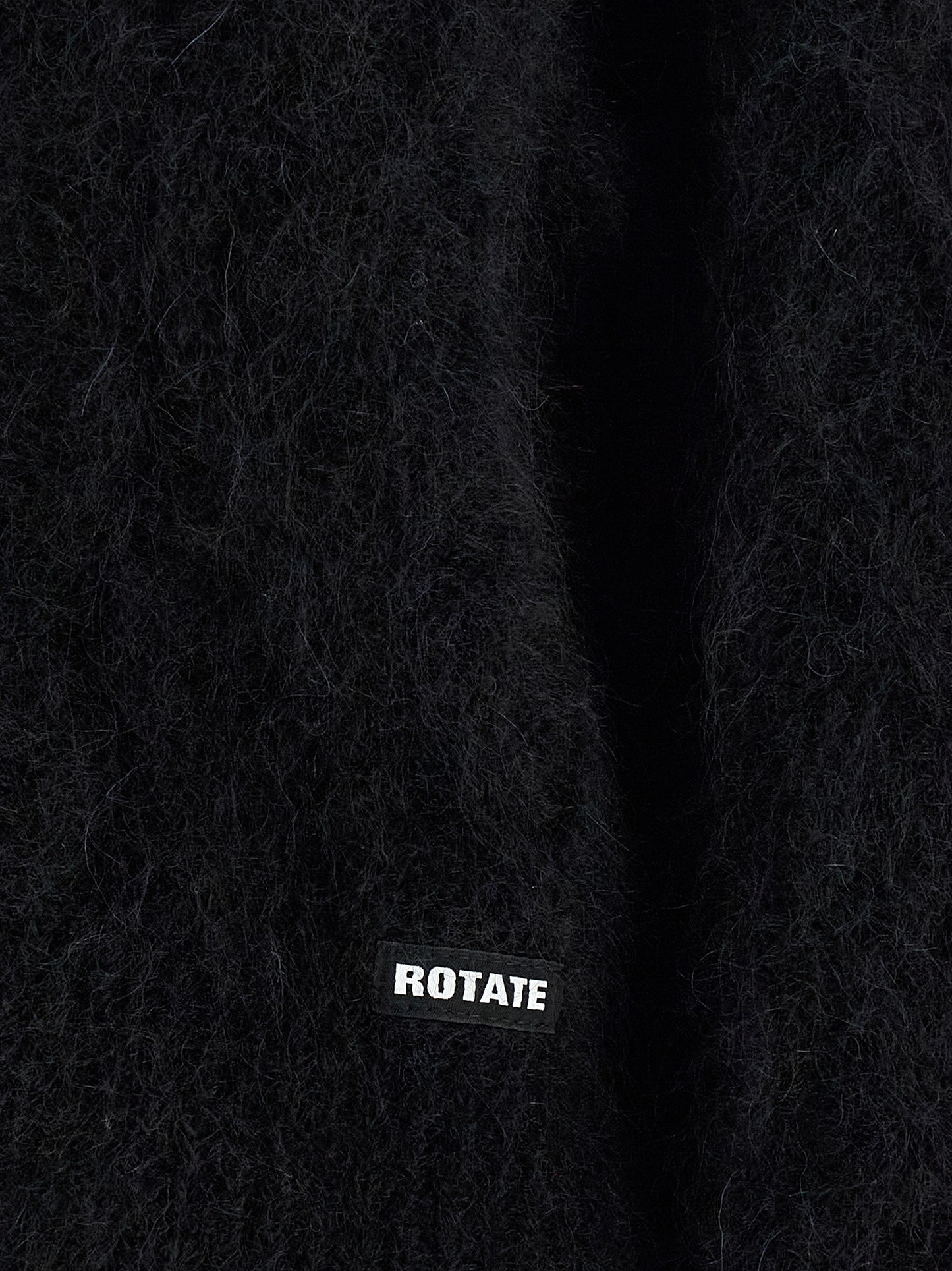 ROTATE BIRGER CHRISTENSEN Black Alpaca Leather Cardigan