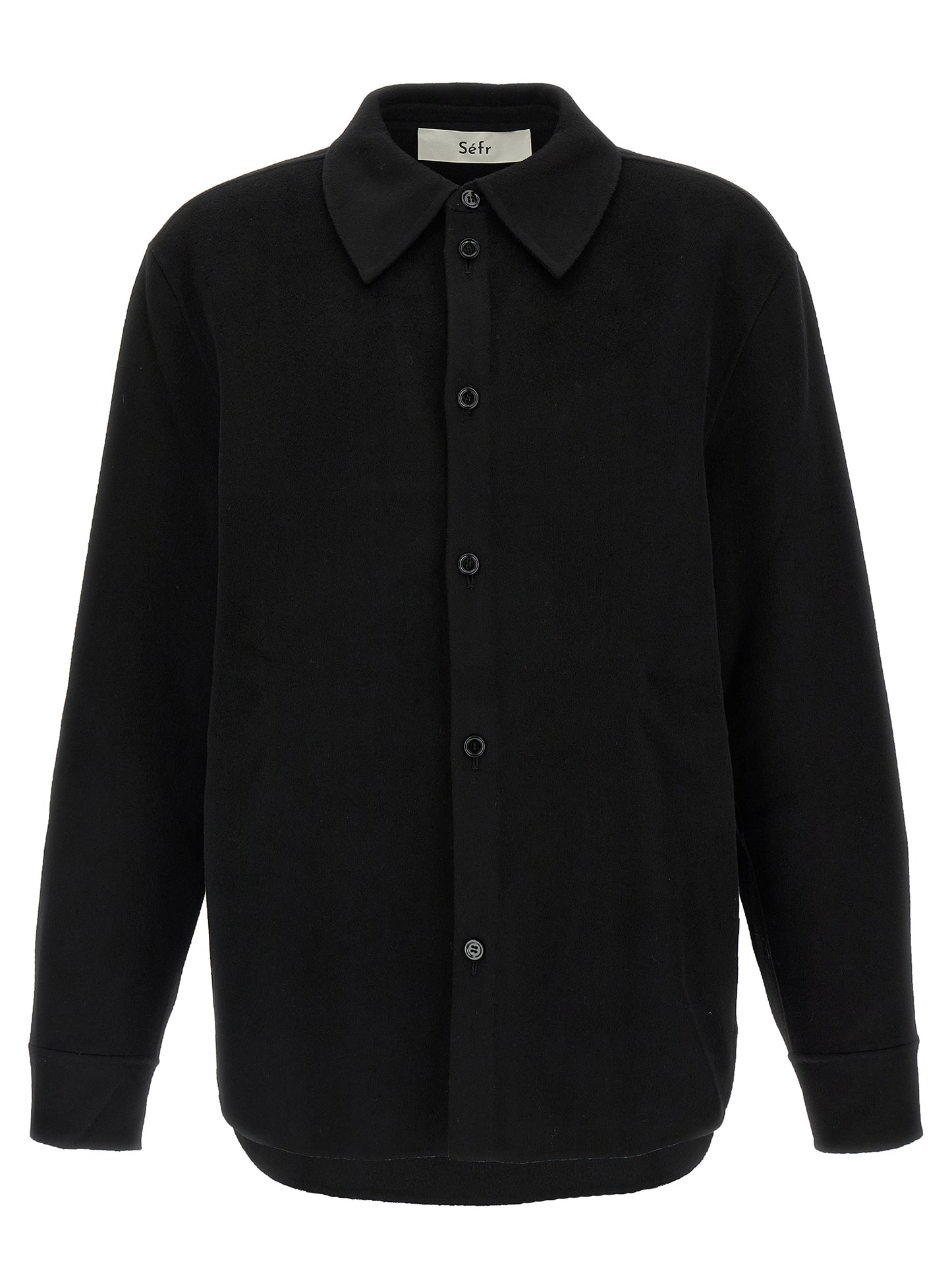 SÉFR Black Wool Blouse