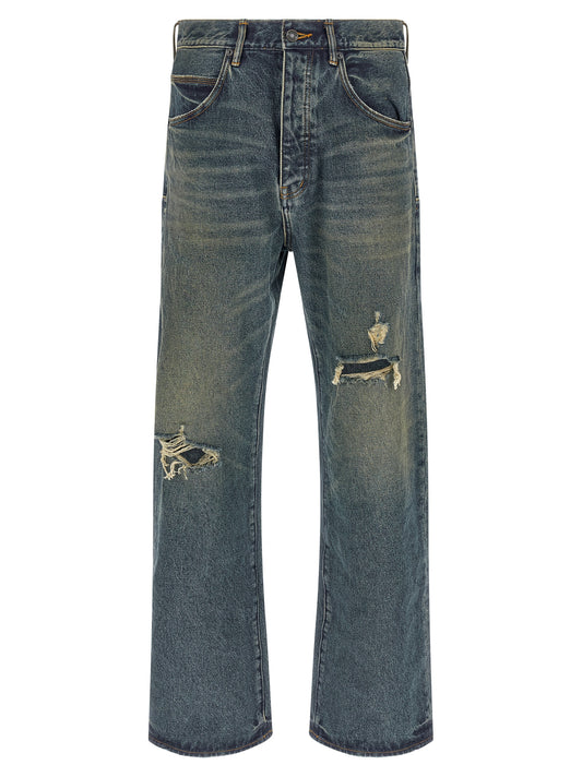 PURPLE Blue Cotton Jeans Denim