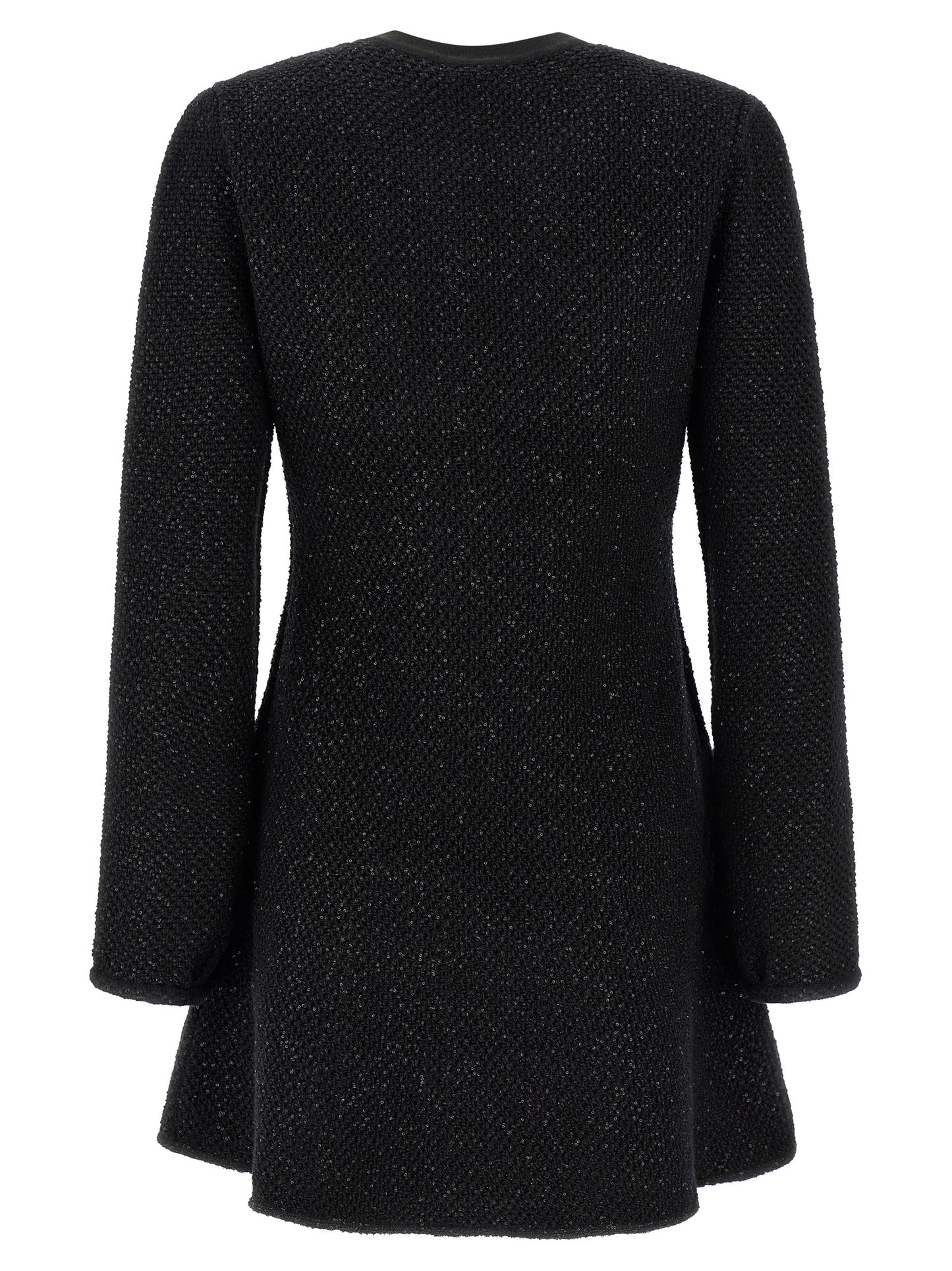 Self-Portrait Black Cotton Short Dress