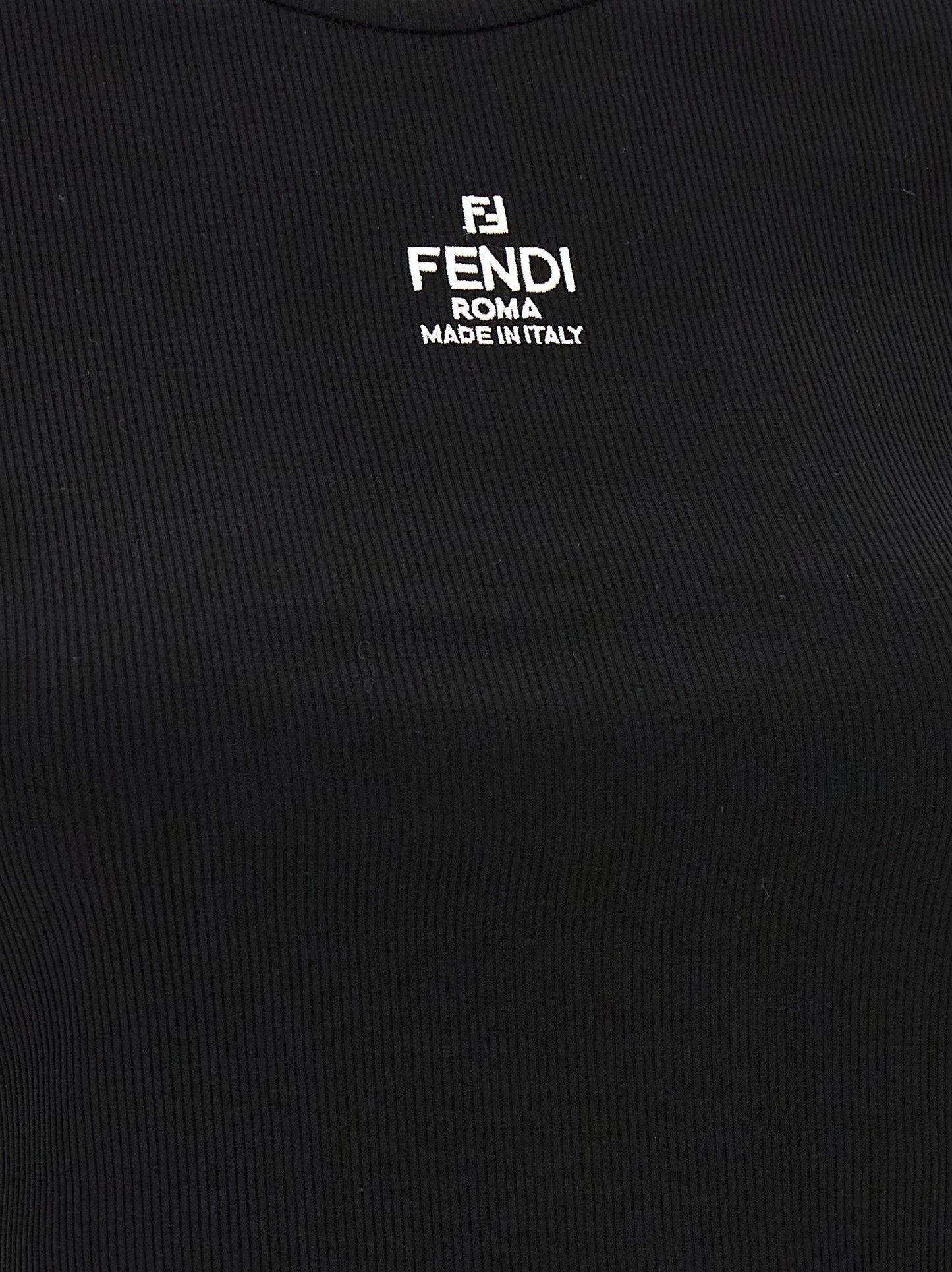 Fendi Black Cotton T-Shirt