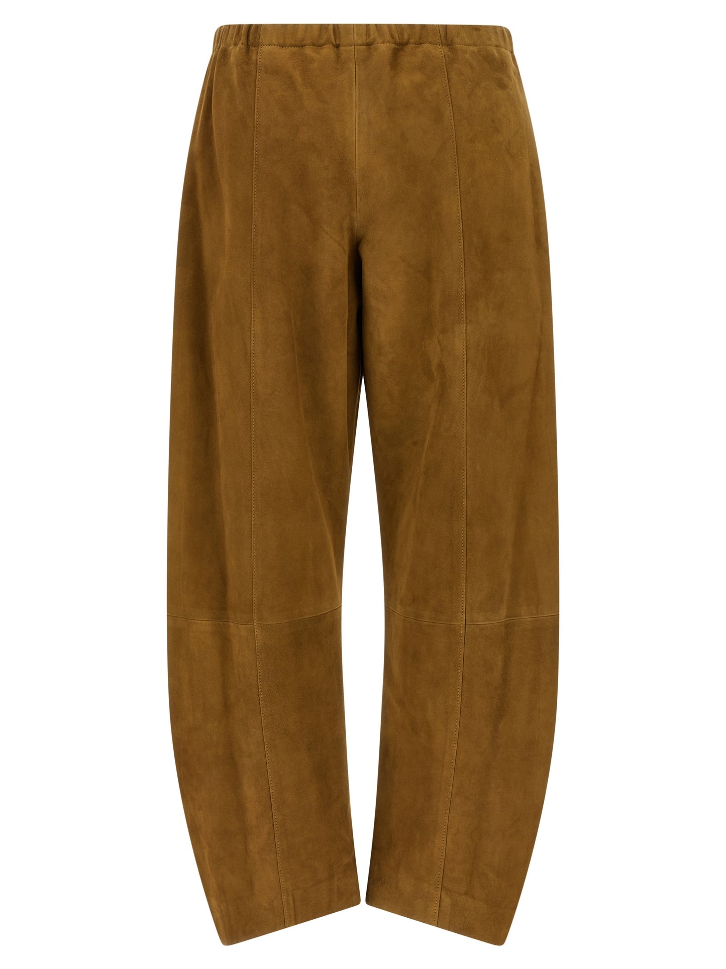 Khaite Brown Leather Pants