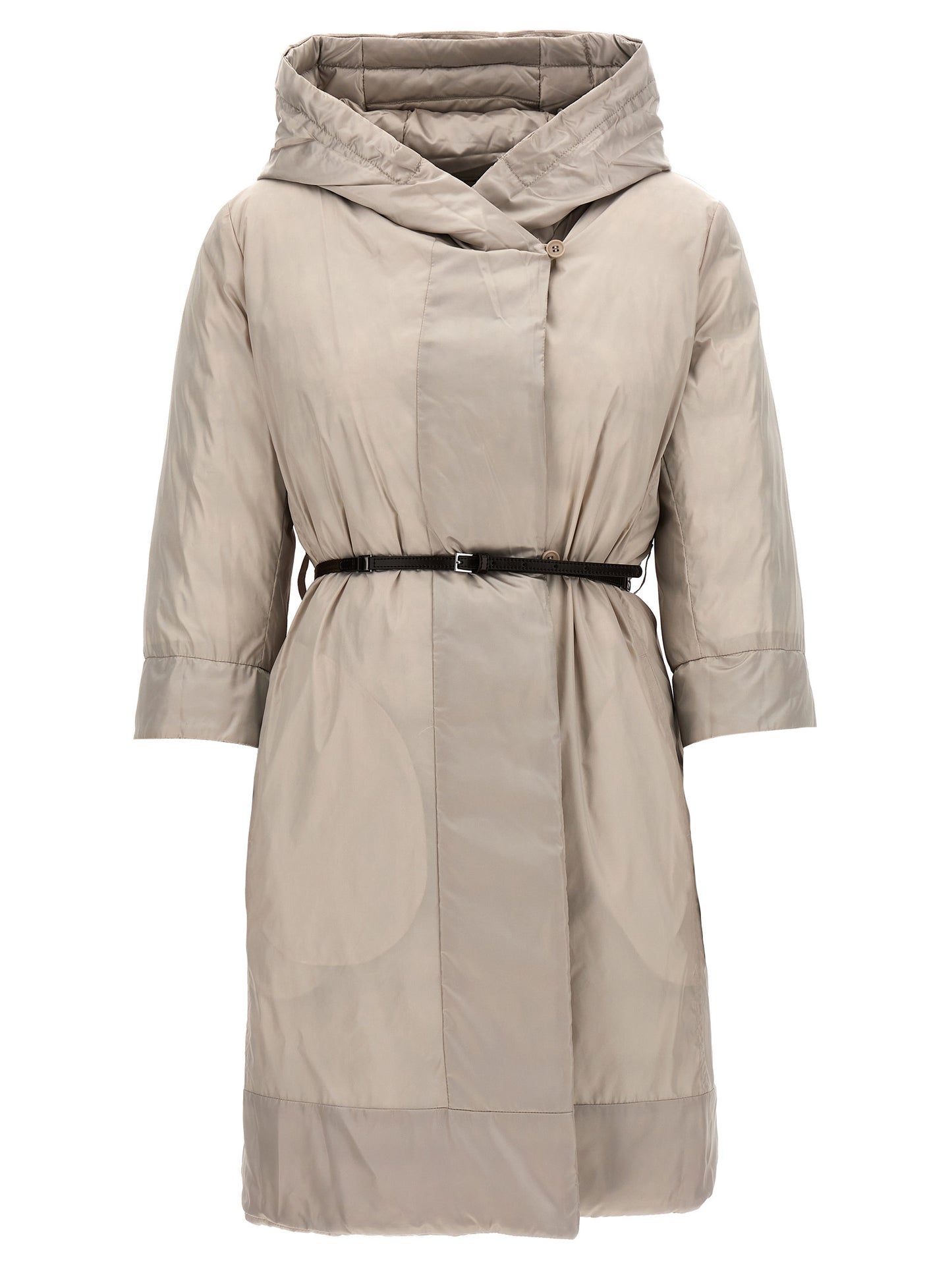 Max Mara White Polyamide Full-Length Jacket