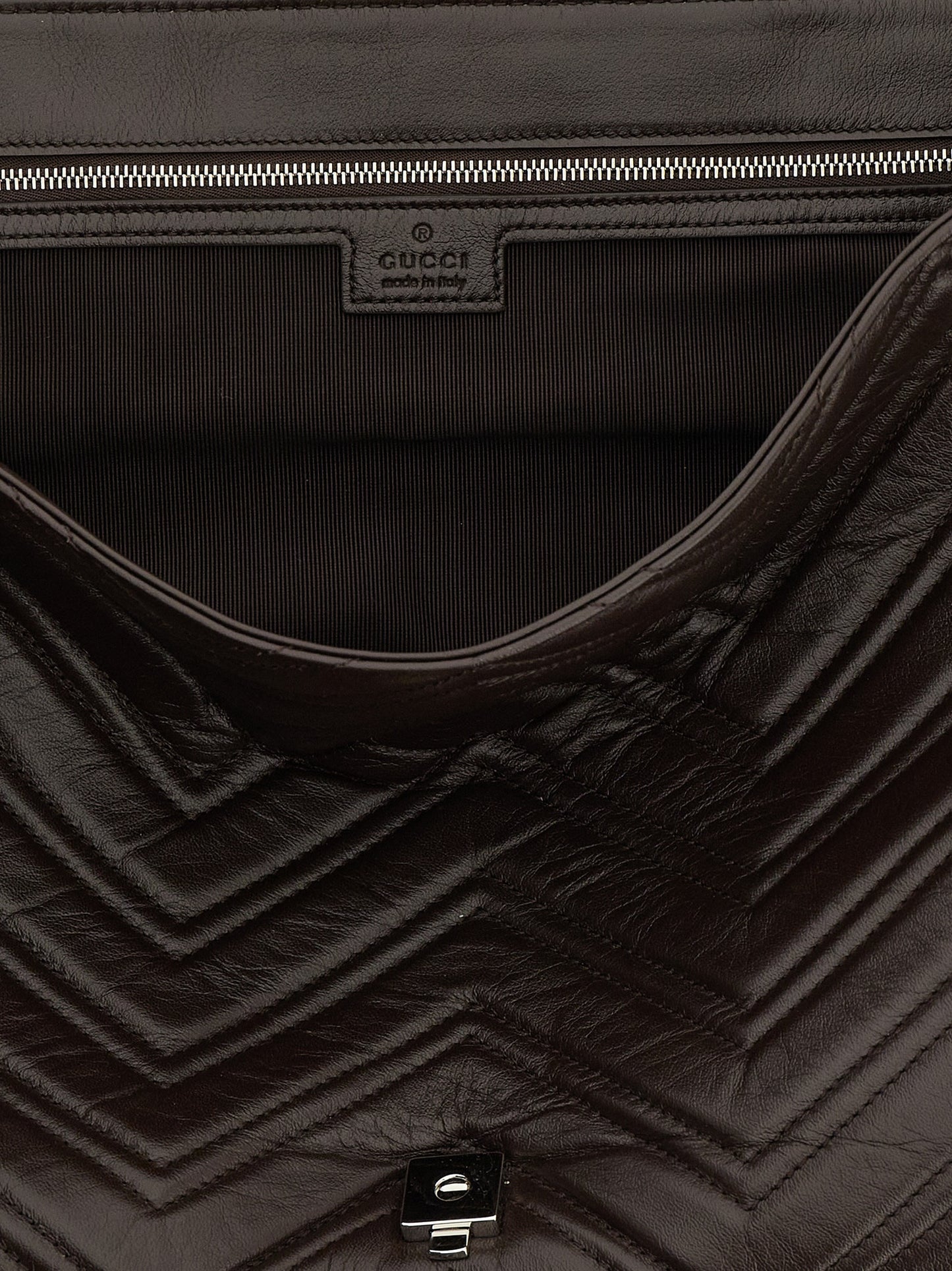Gucci Brown Calfskin Shoulder Bag