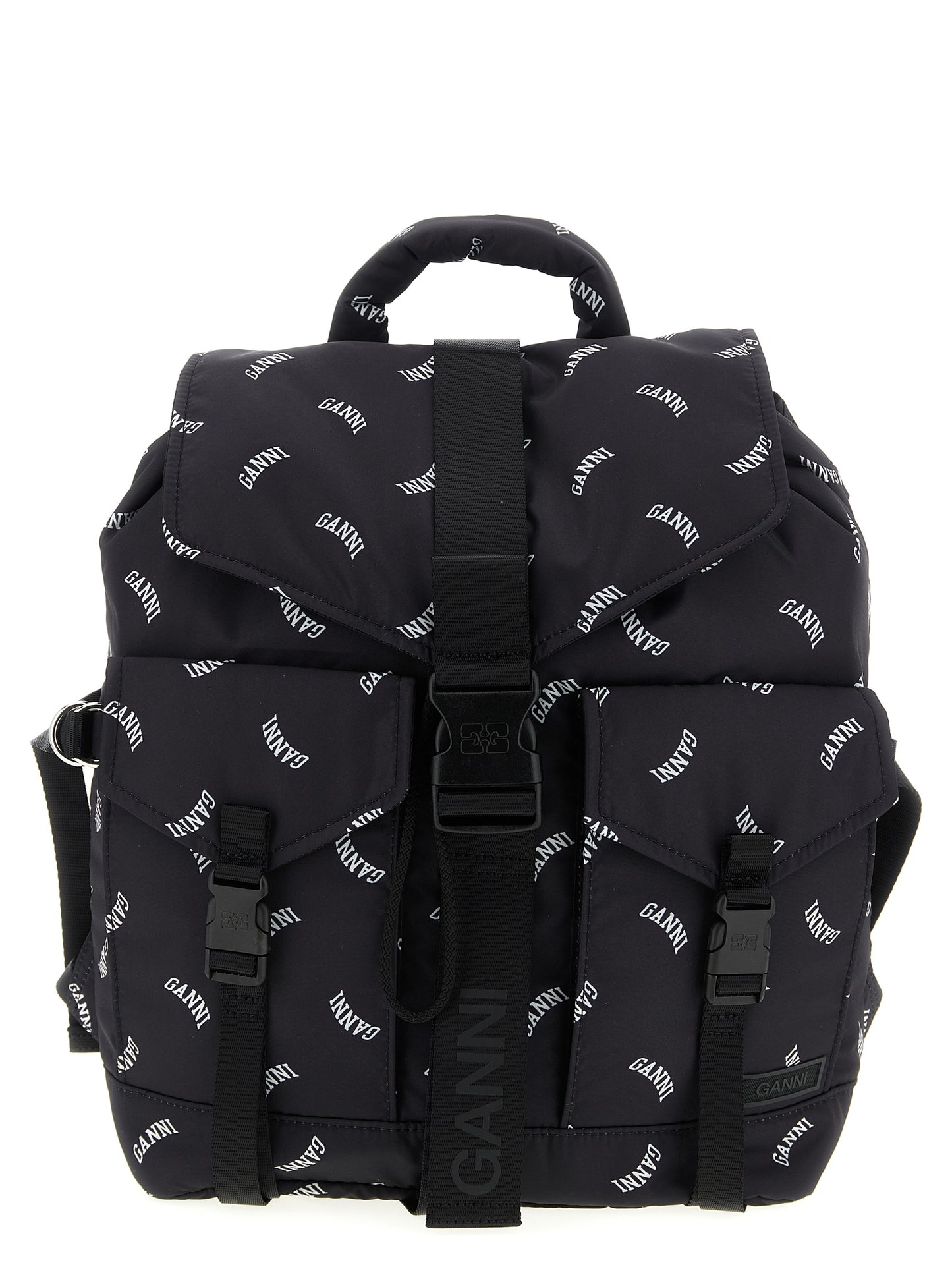 Ganni Black Polyester Backpack