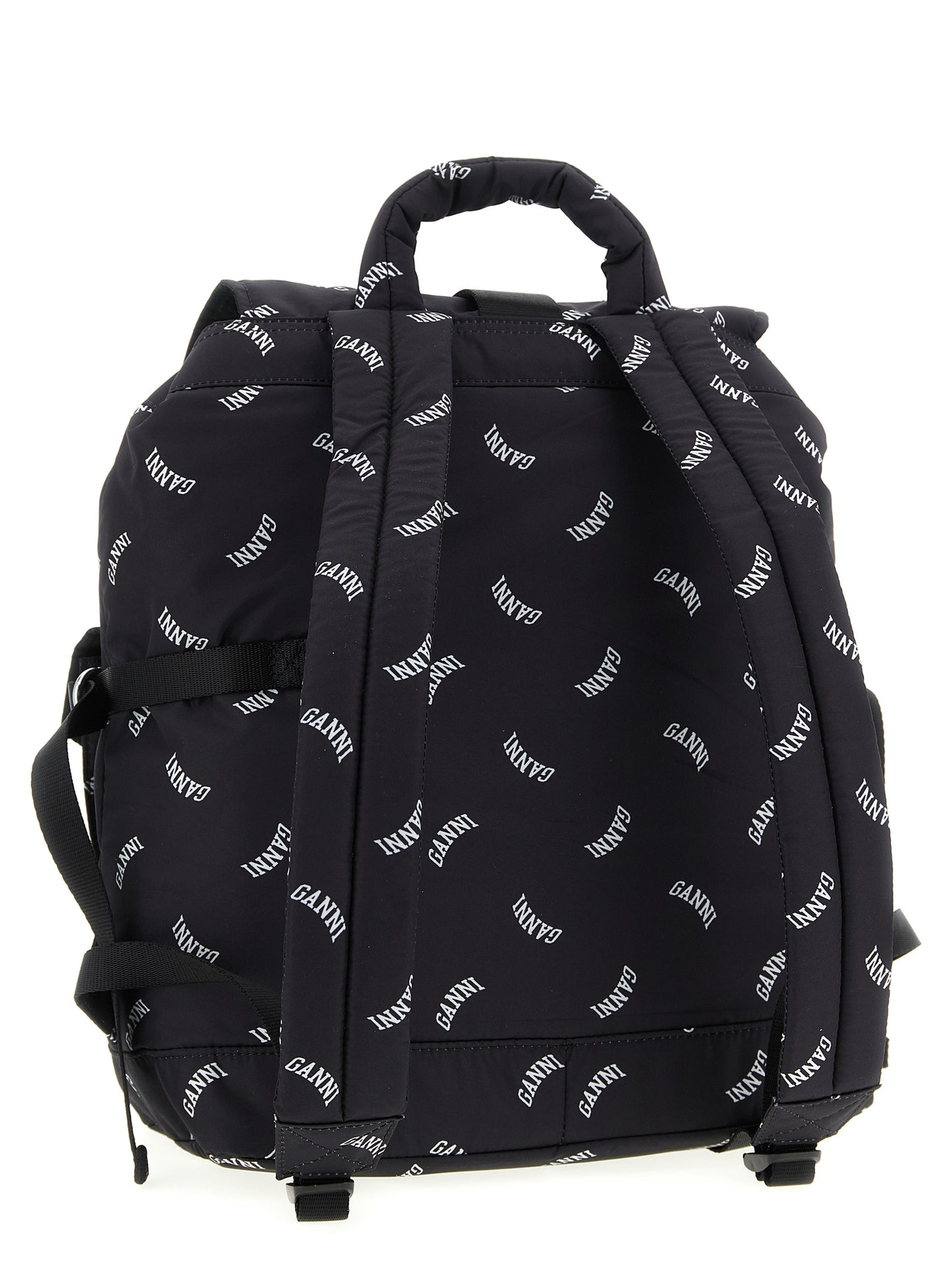 Ganni Black Polyester Backpack