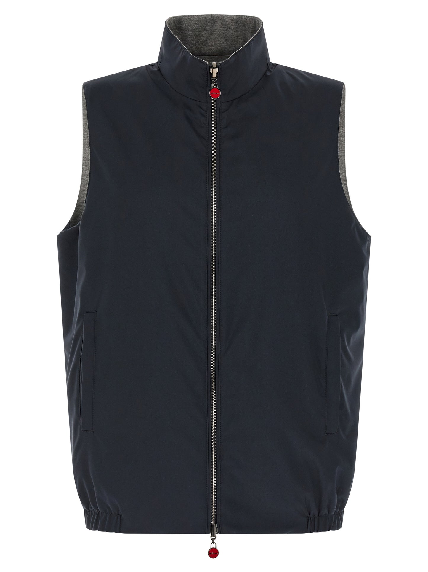 Kiton Blue Cotton Sleeveless Jacket