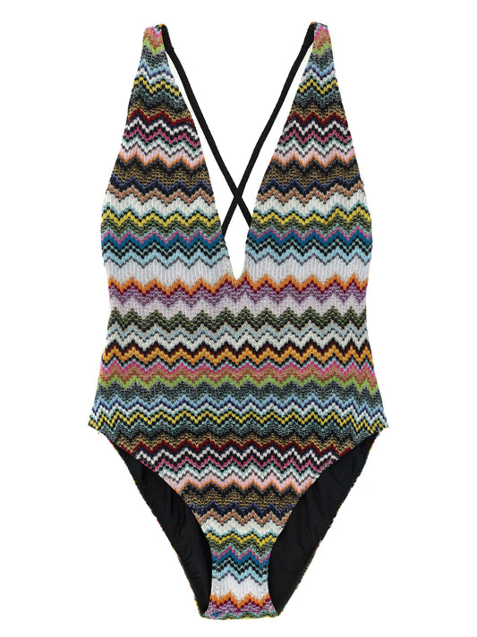 Missoni Multicolor Viscose One-Piece Swimsuit