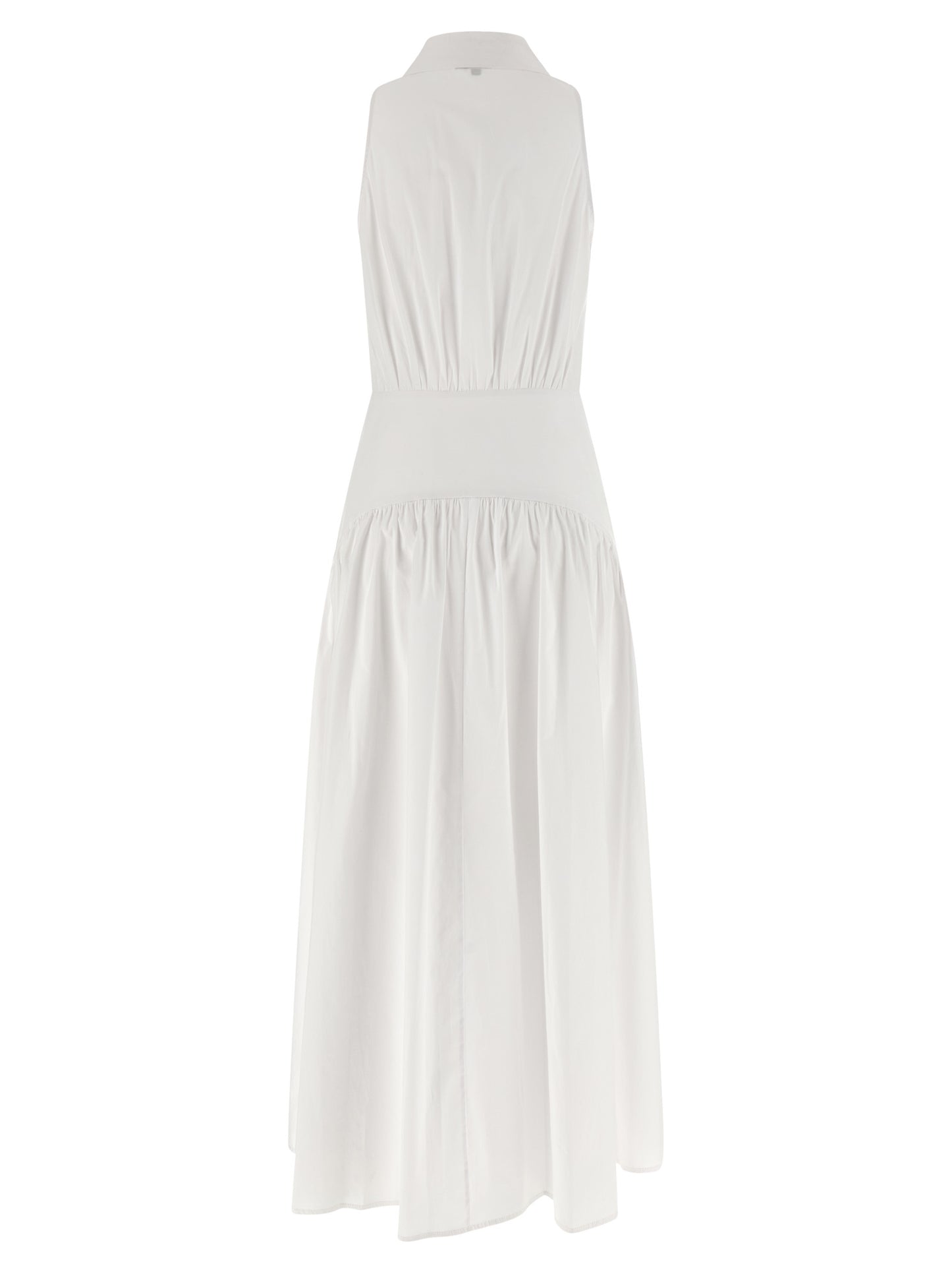 Staud White Cotton Midi Dress