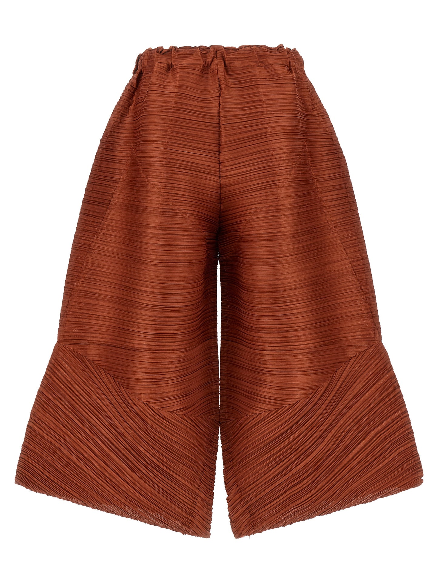 PLEATS PLEASE ISSEY MIYAKE Brown Polyester Casual Pants