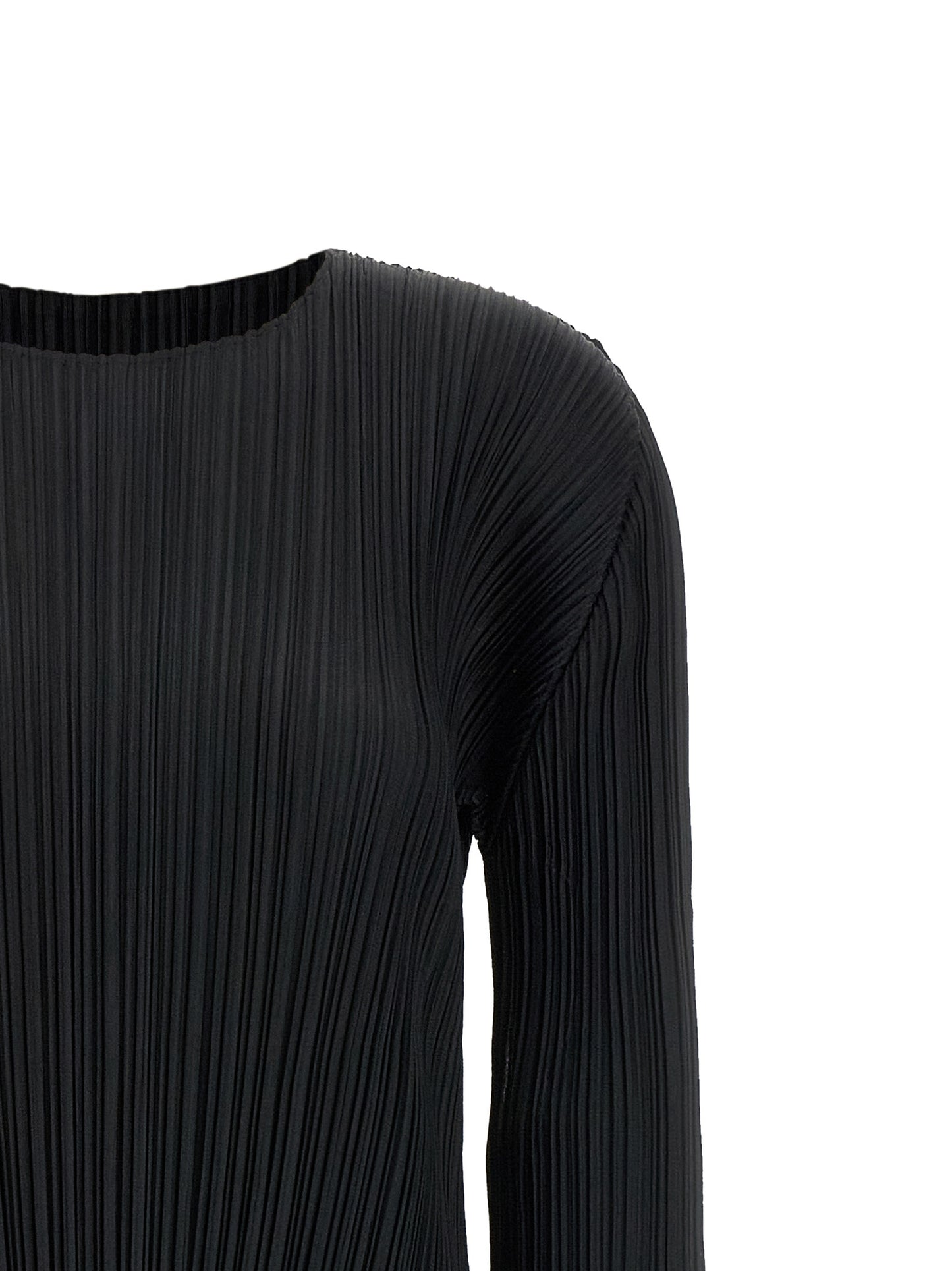 PLEATS PLEASE ISSEY MIYAKE Black Polyester Midi Dress
