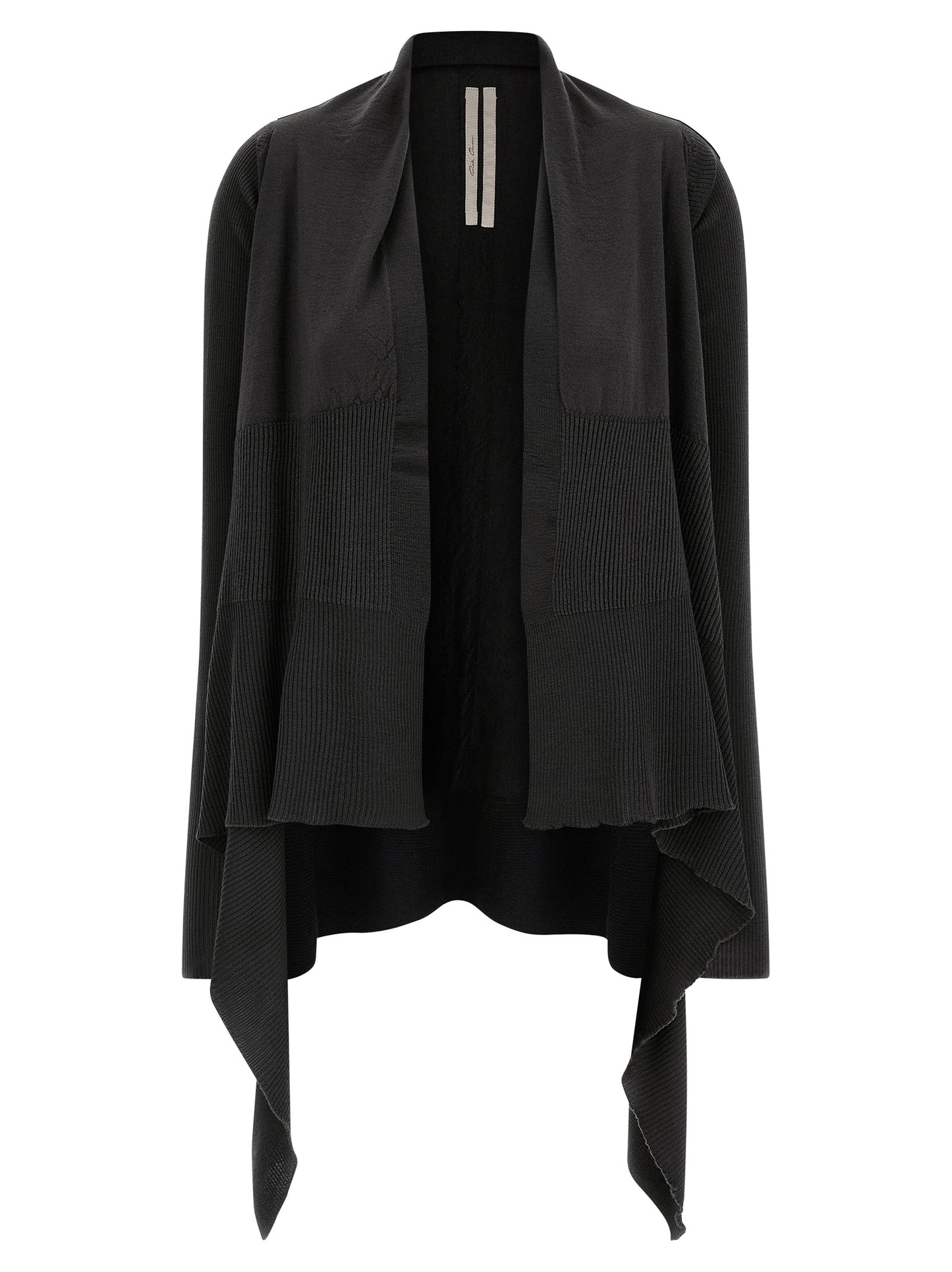 Rick Owens Black Wool Cardigan
