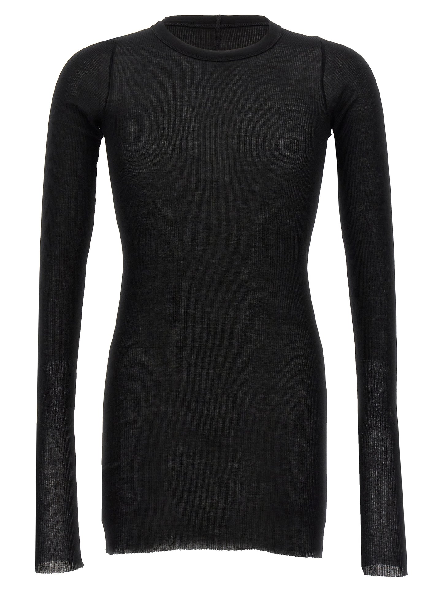 Rick Owens Black Viscose T-Shirt