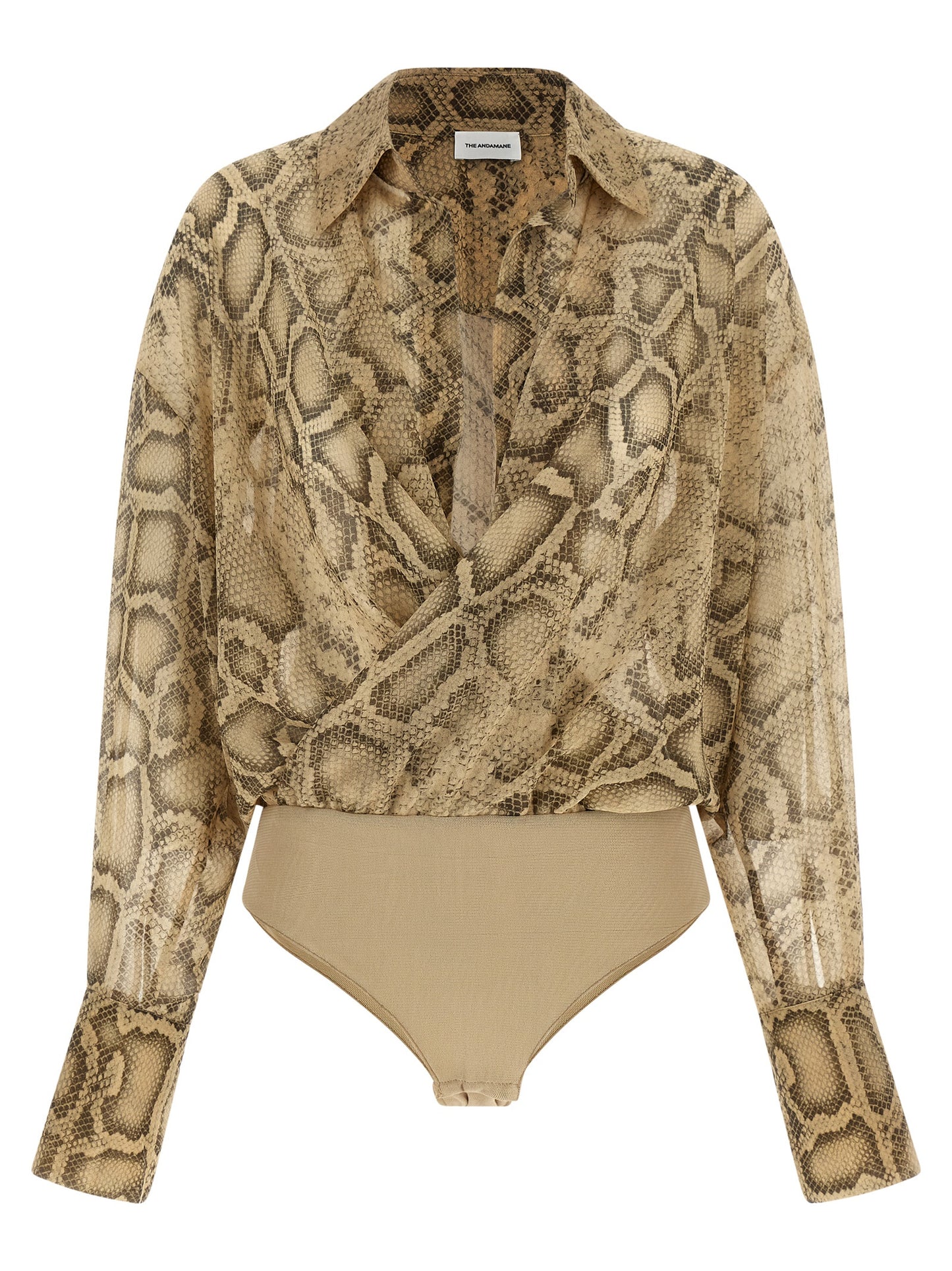 The Andamane Beige Polyester Bodysuit