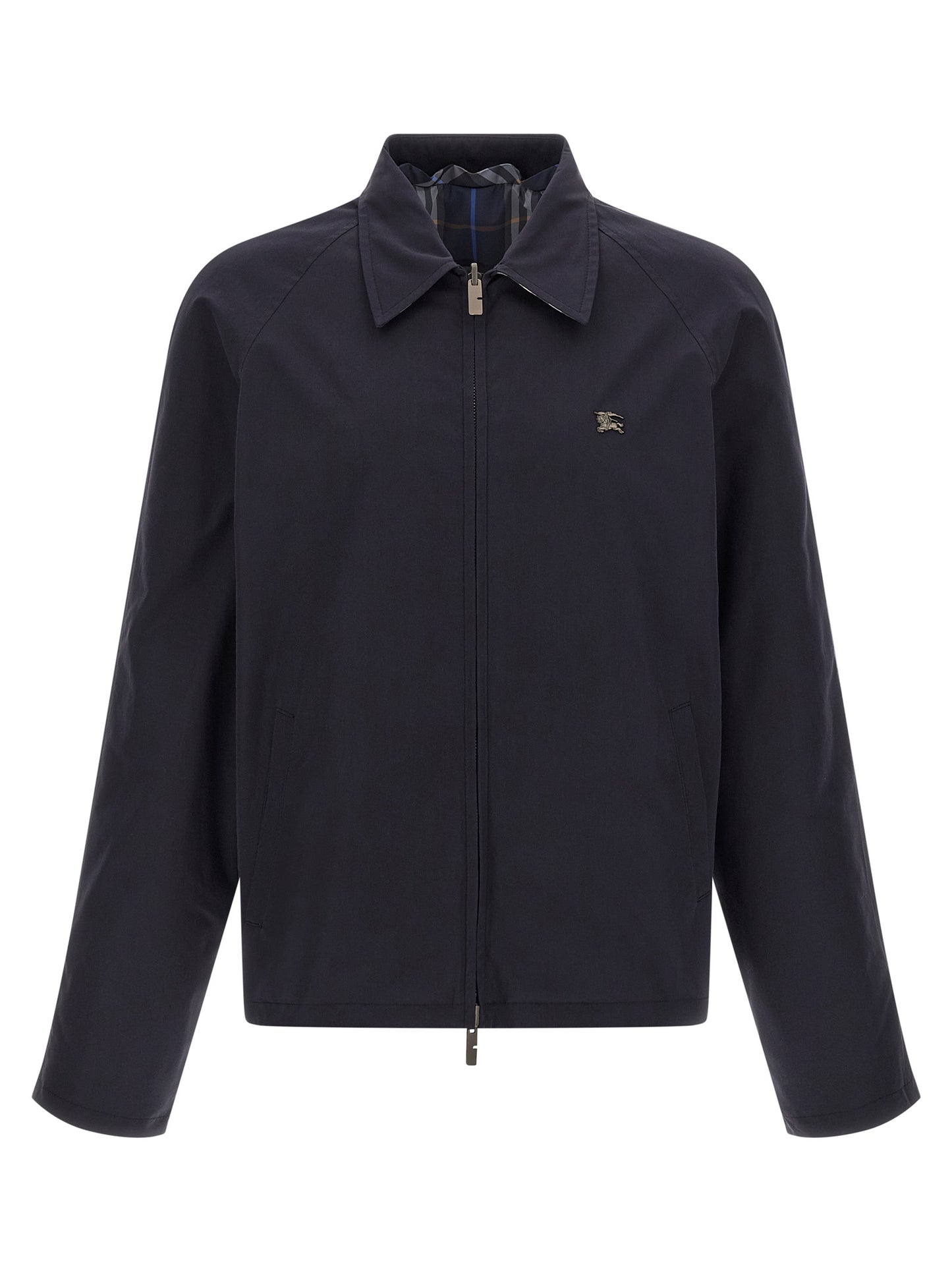 Burberry Blue Cotton Full-Length Jacket
