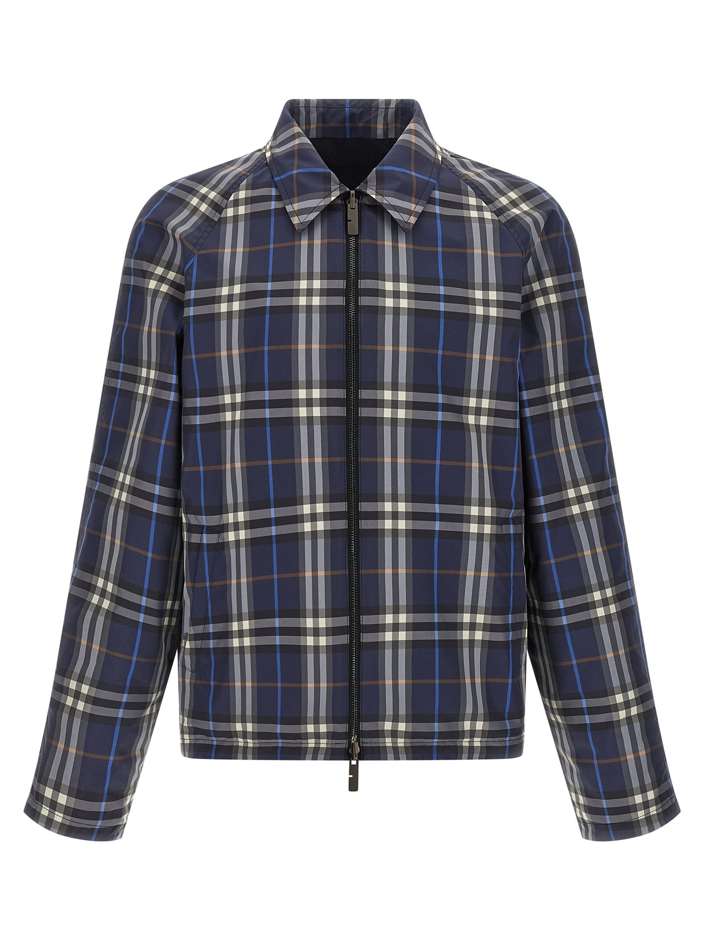 Burberry Blue Cotton Full-Length Jacket