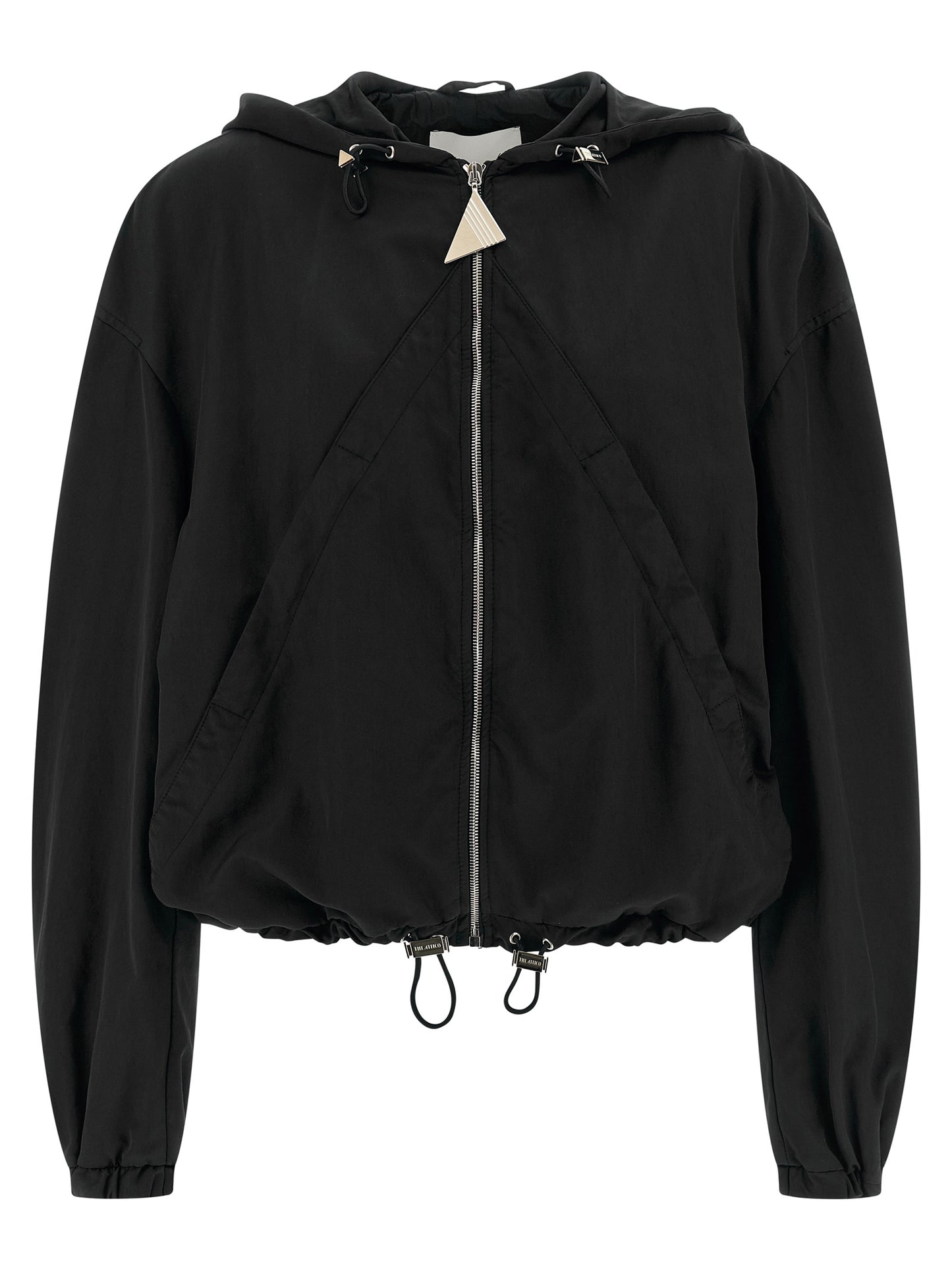 The Attico Black Polyester Bomber