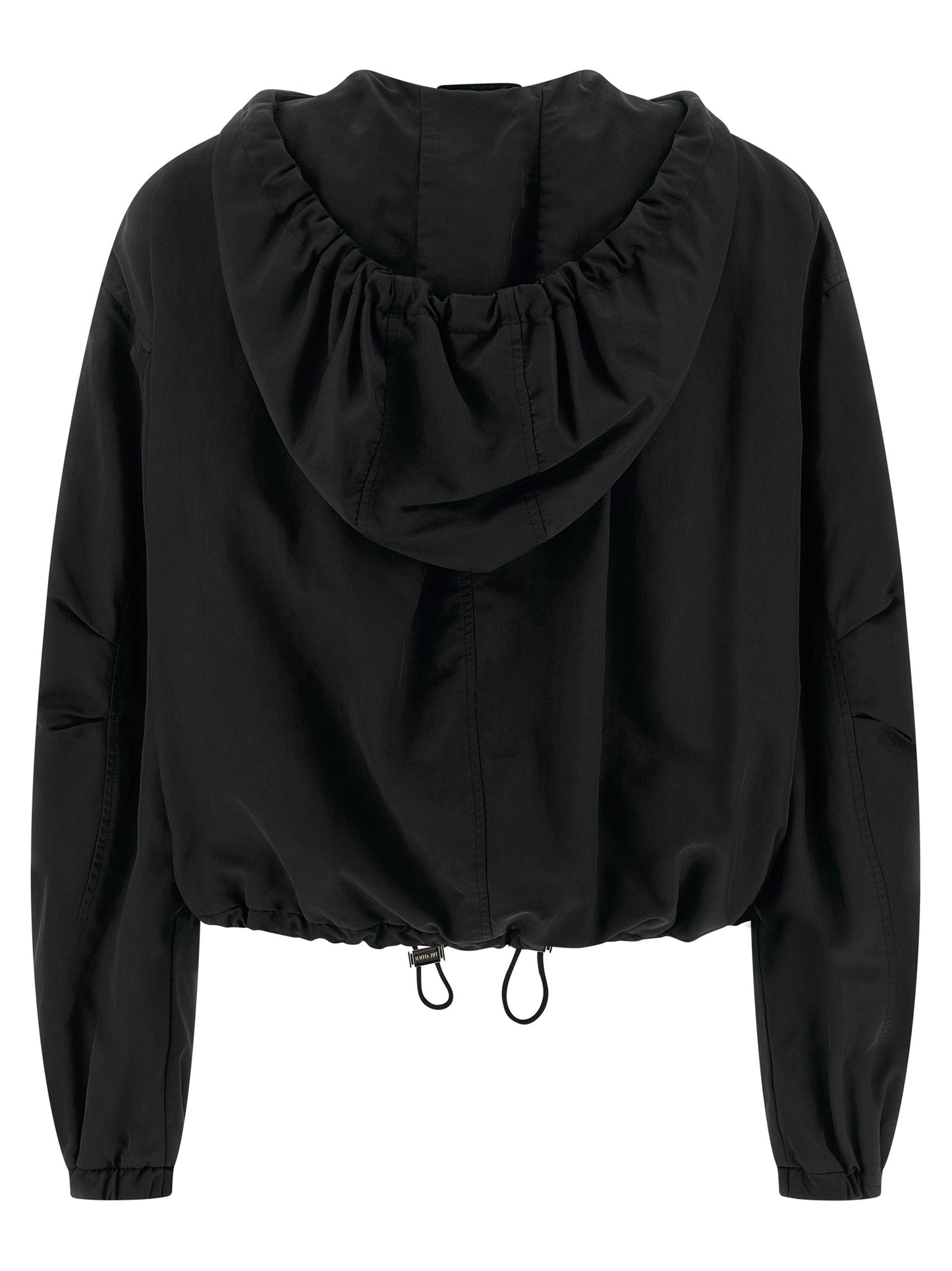 The Attico Black Polyester Bomber