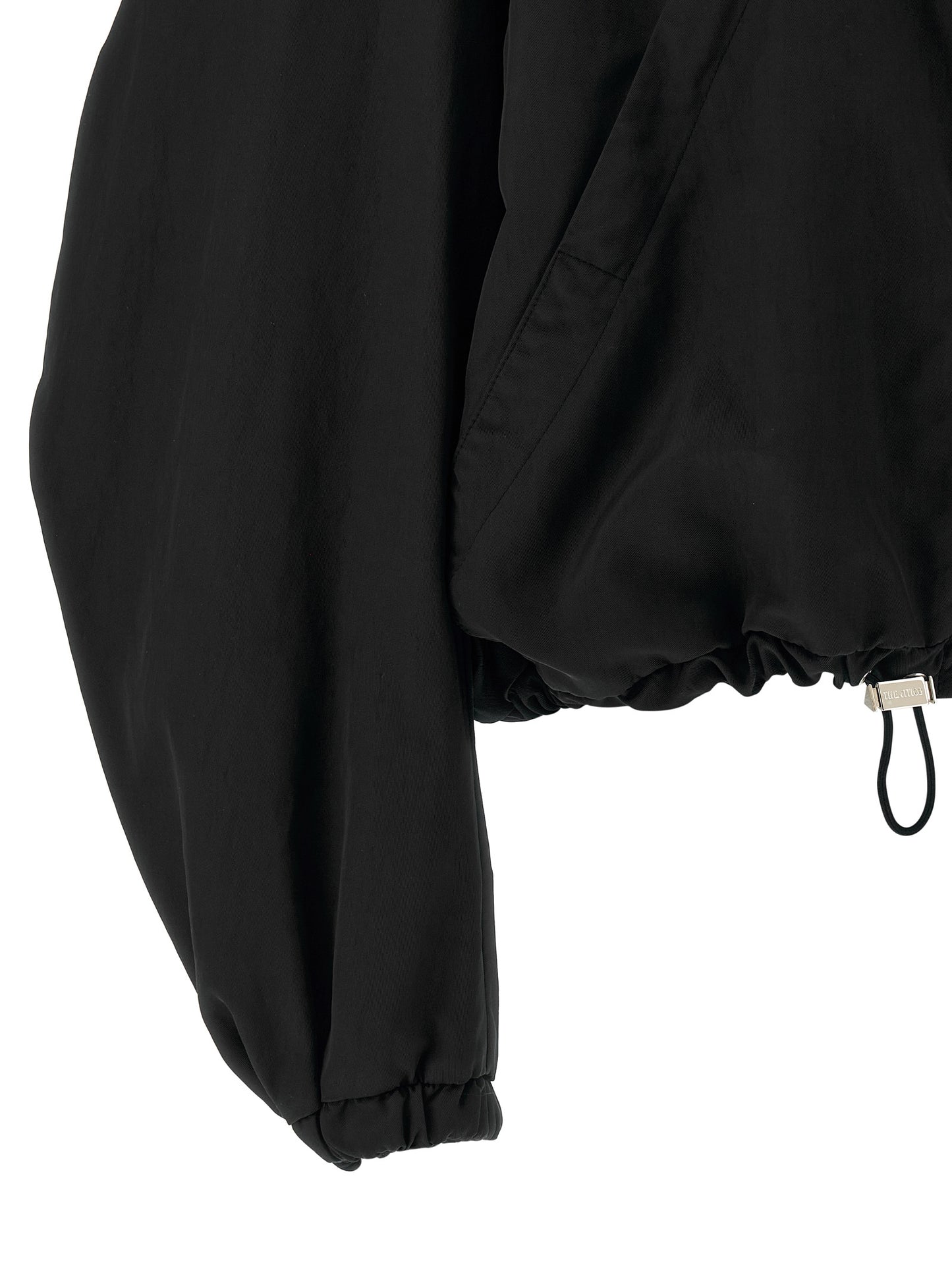 The Attico Black Polyester Bomber
