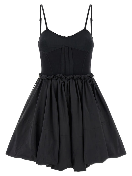 The Attico Black Polyamide Short Dress