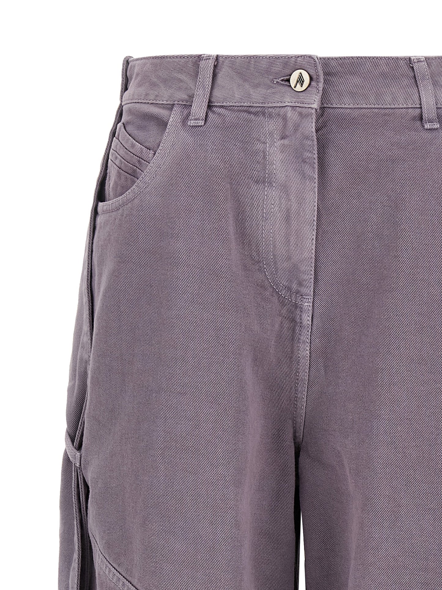 The Attico Purple Cotton Cargo Pants