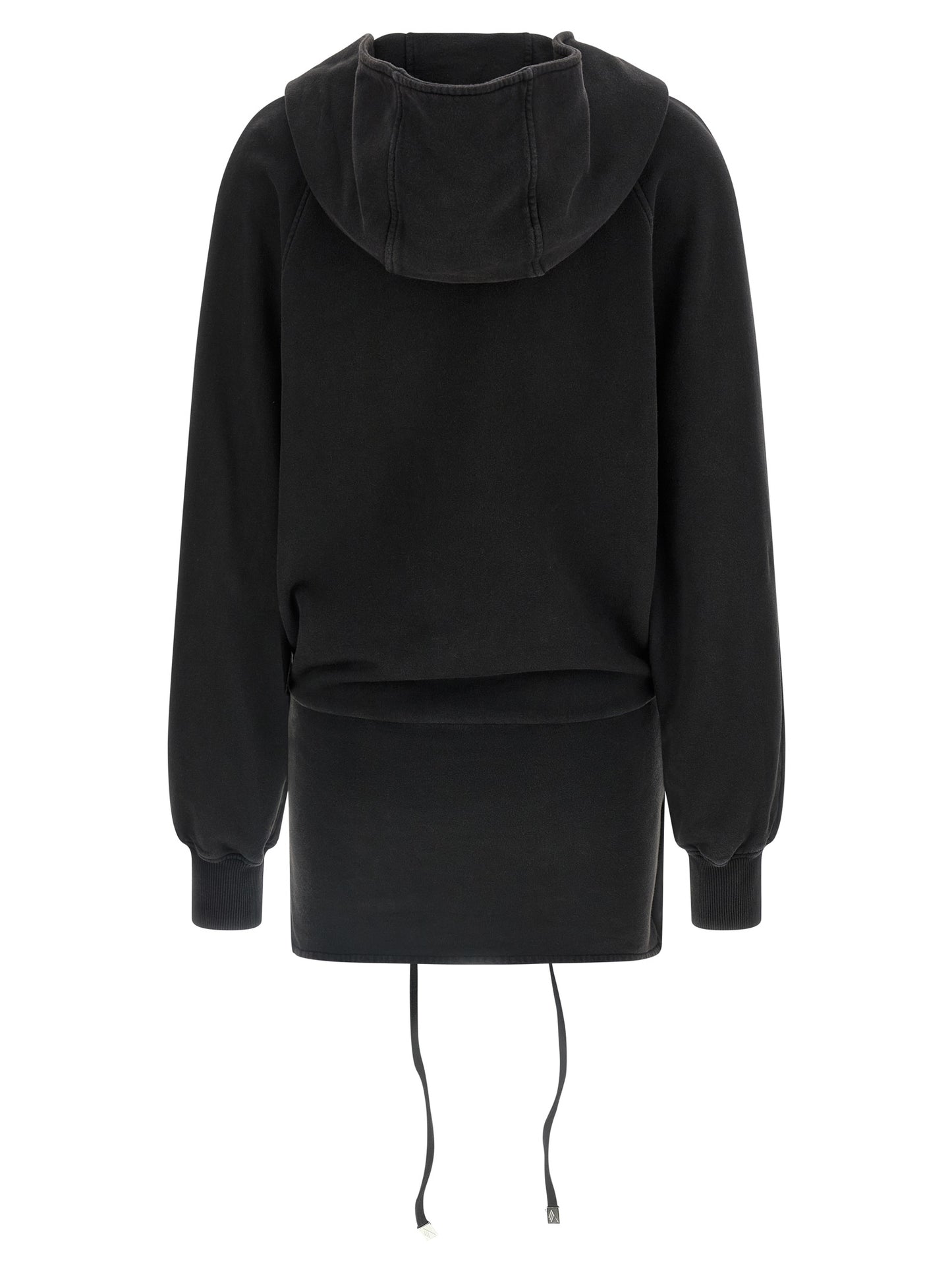 The Attico Black Cotton Short Dress