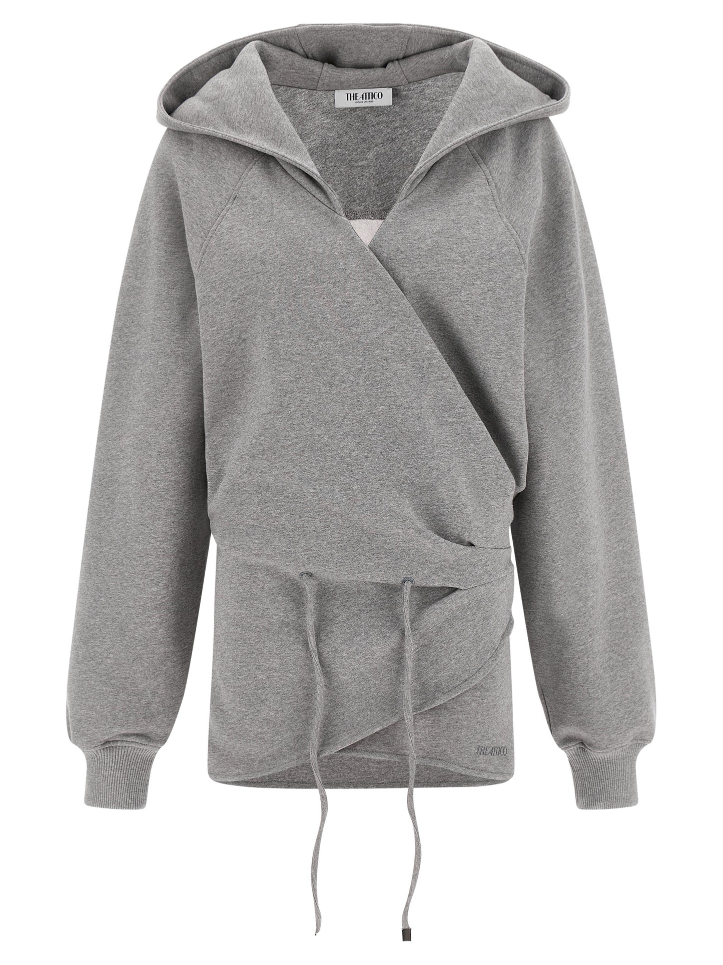 The Attico Gray Cotton Short Dress