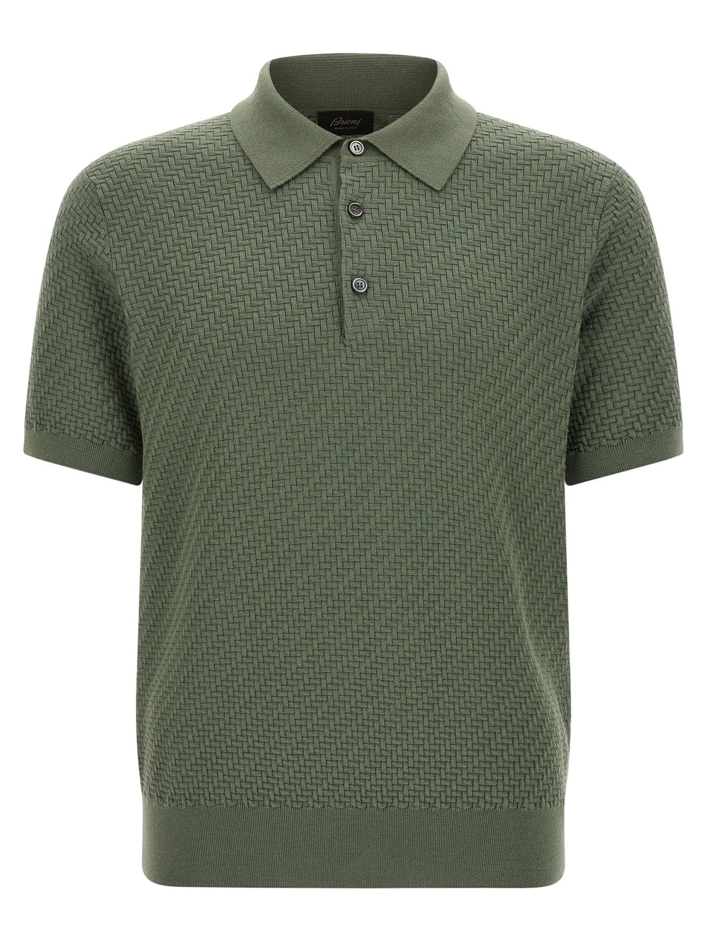 Brioni Bicolor Cotton Polo Shirt