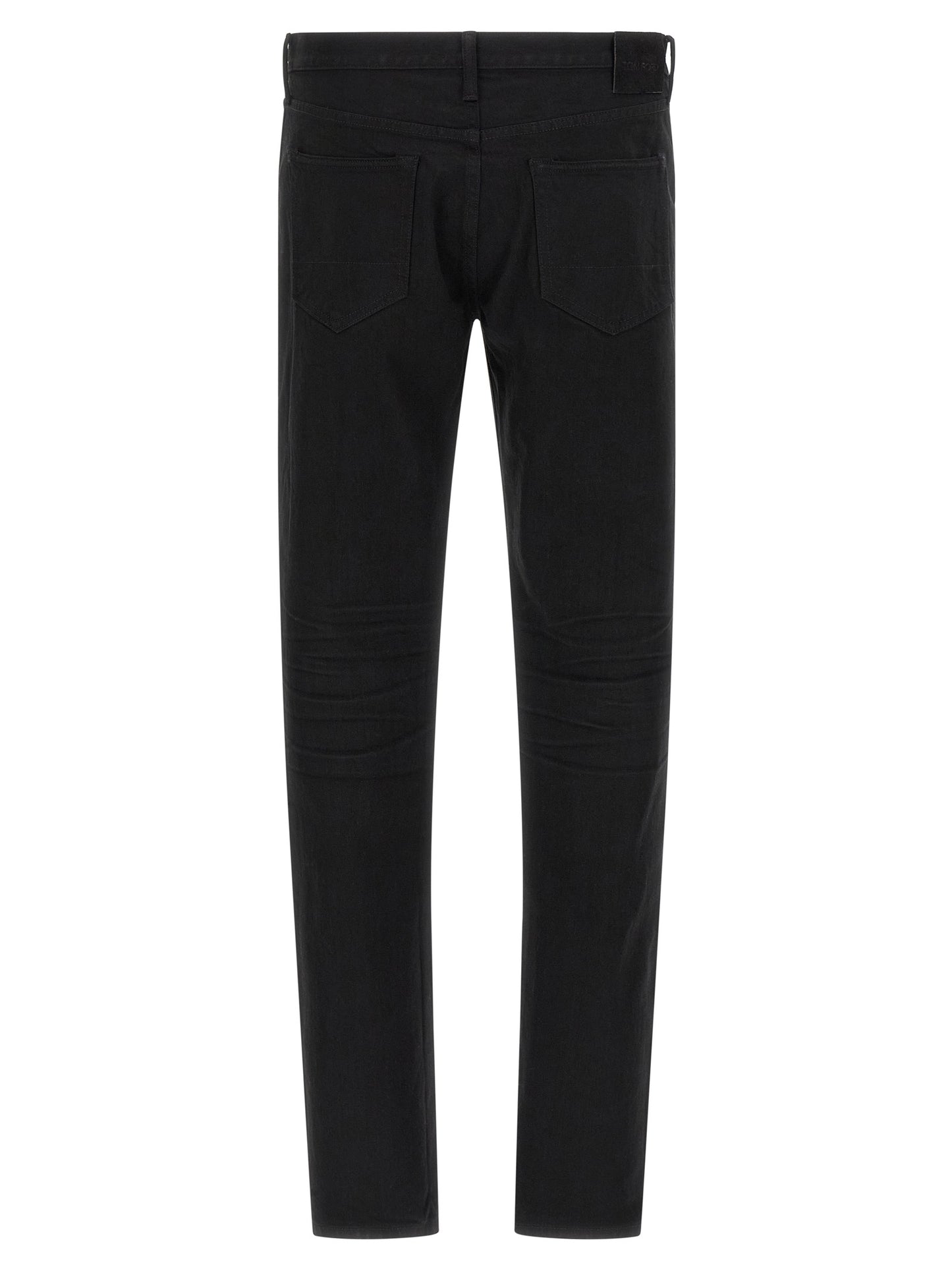 Tom Ford Black Cotton Straight-Leg Jeans