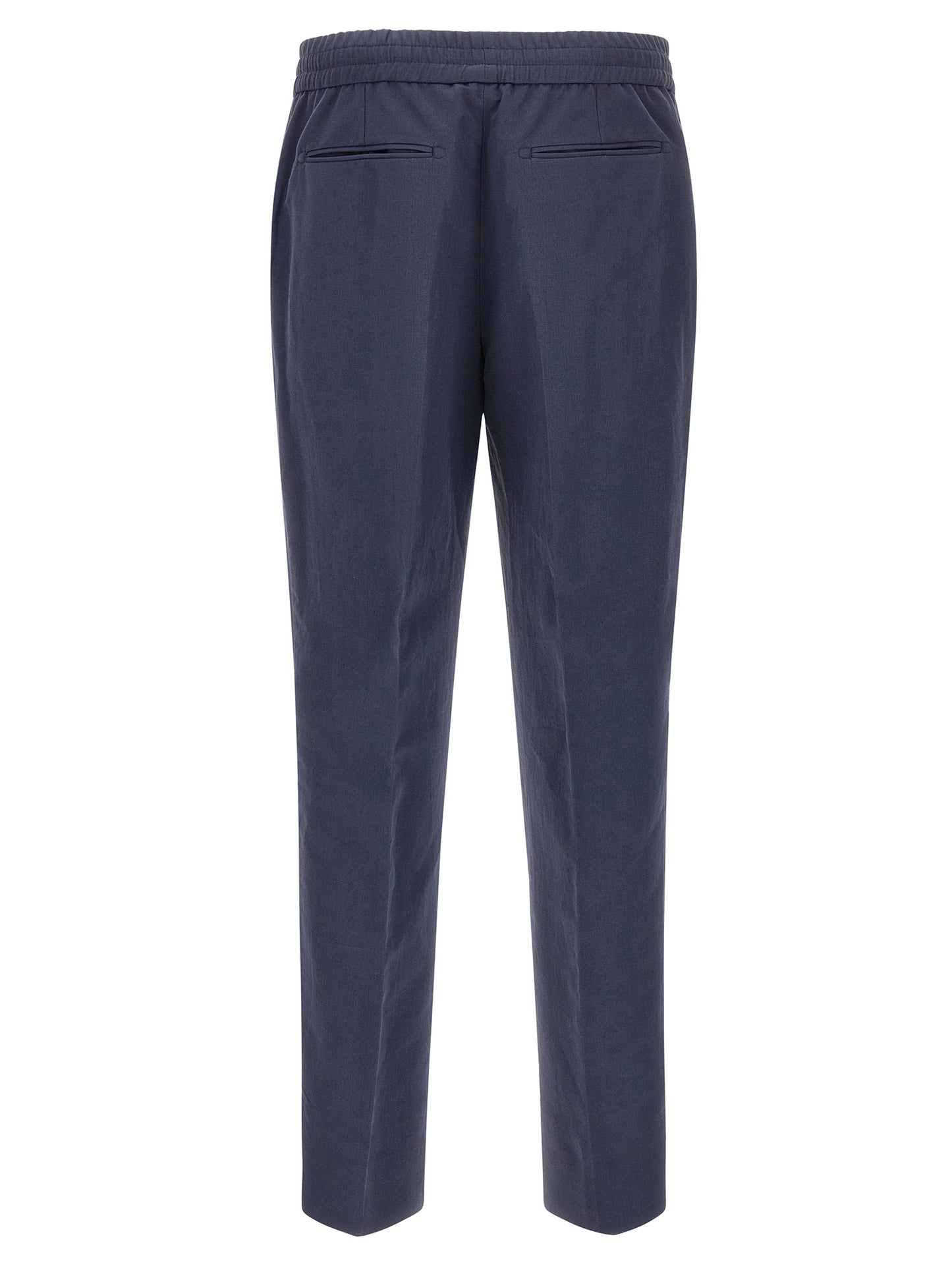 Brioni Blue Linen Casual Pants