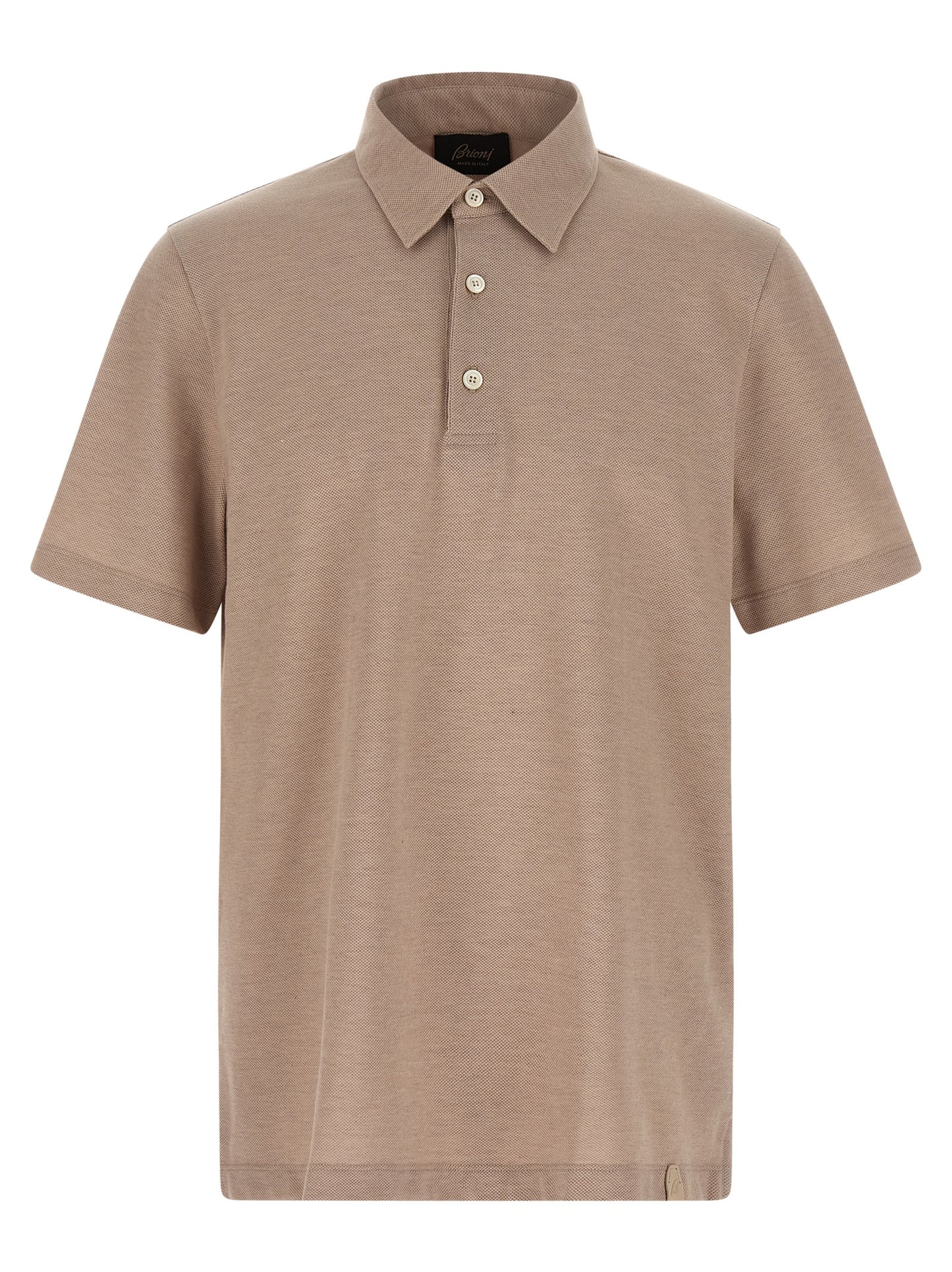 Brioni Beige Cotton Polo Shirt