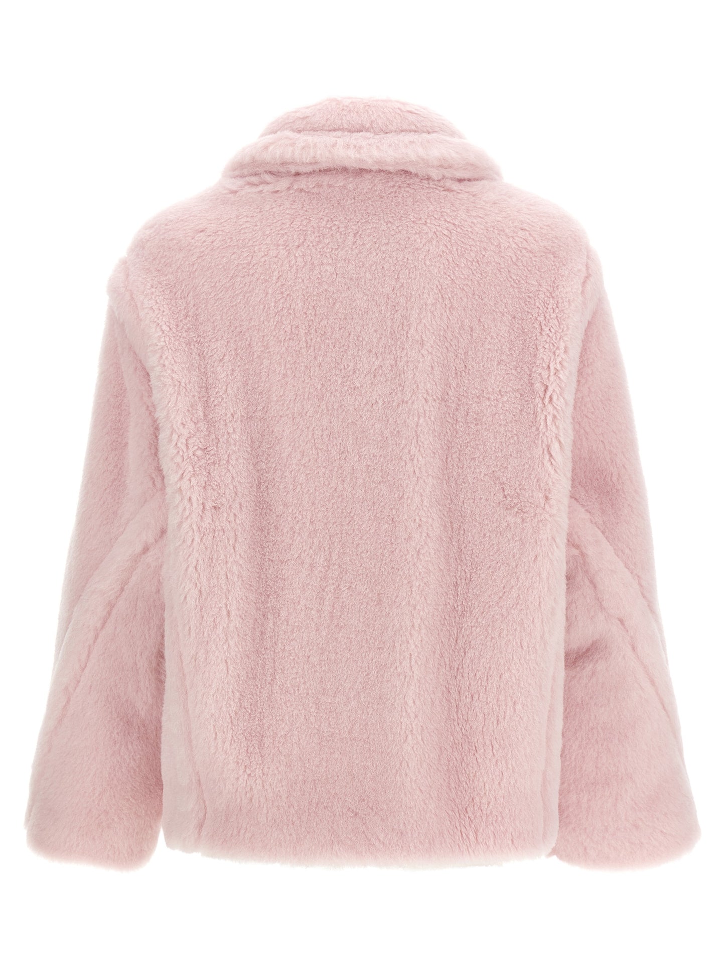 Max Mara Multicolor Alpaca Leather Coat