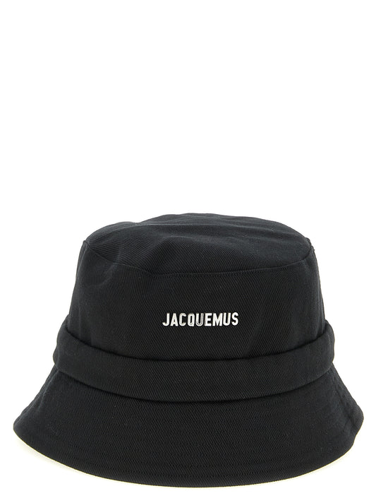 Jacquemus Black Cotton Bucket Hat