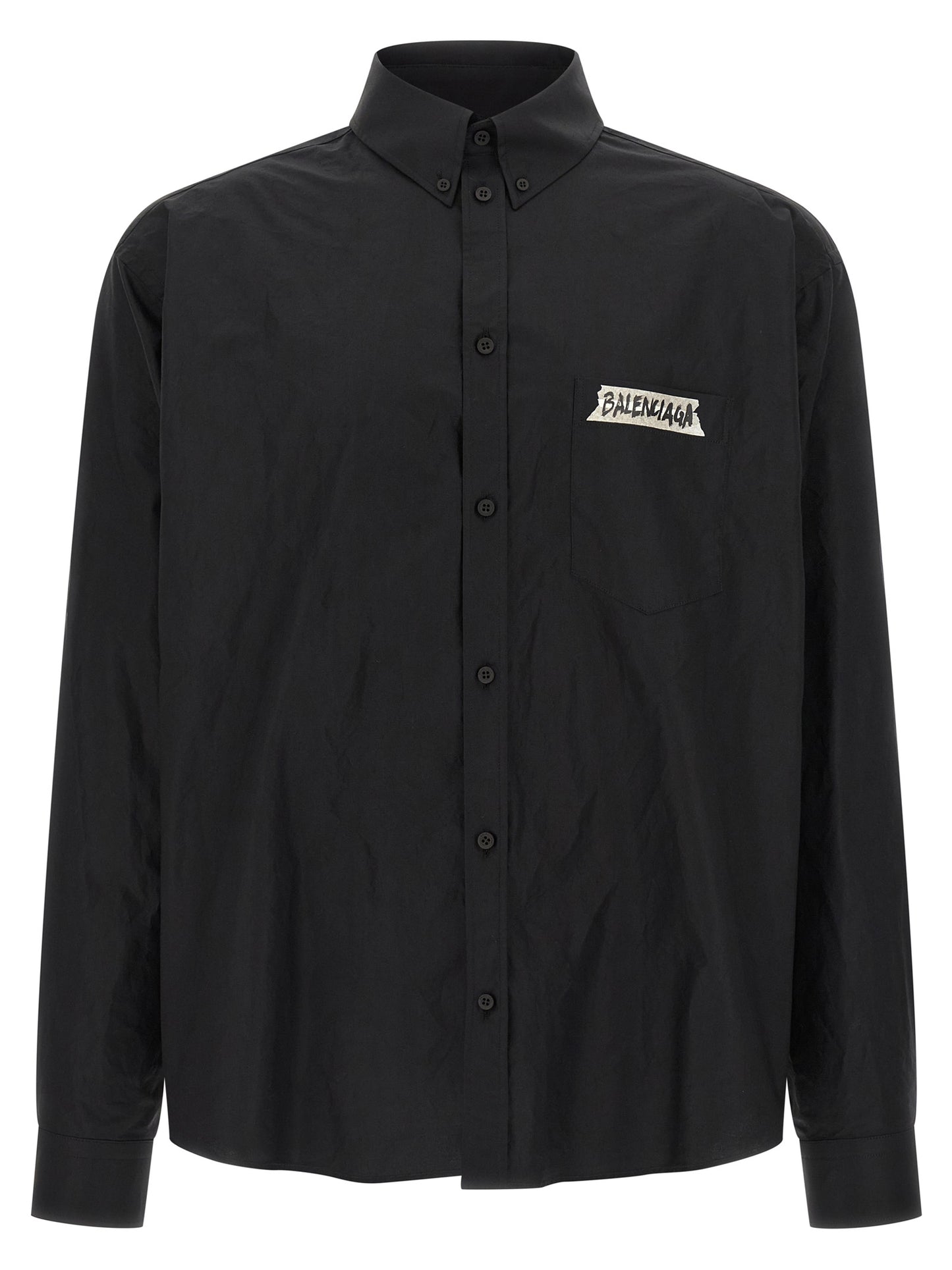 Balenciaga Black Cotton Blouse