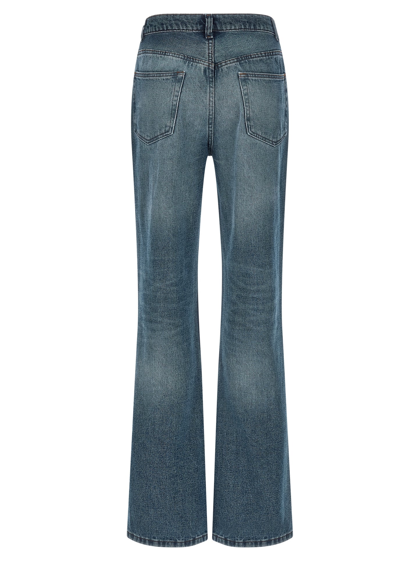A.P.C. Blue Cotton Flared Jeans