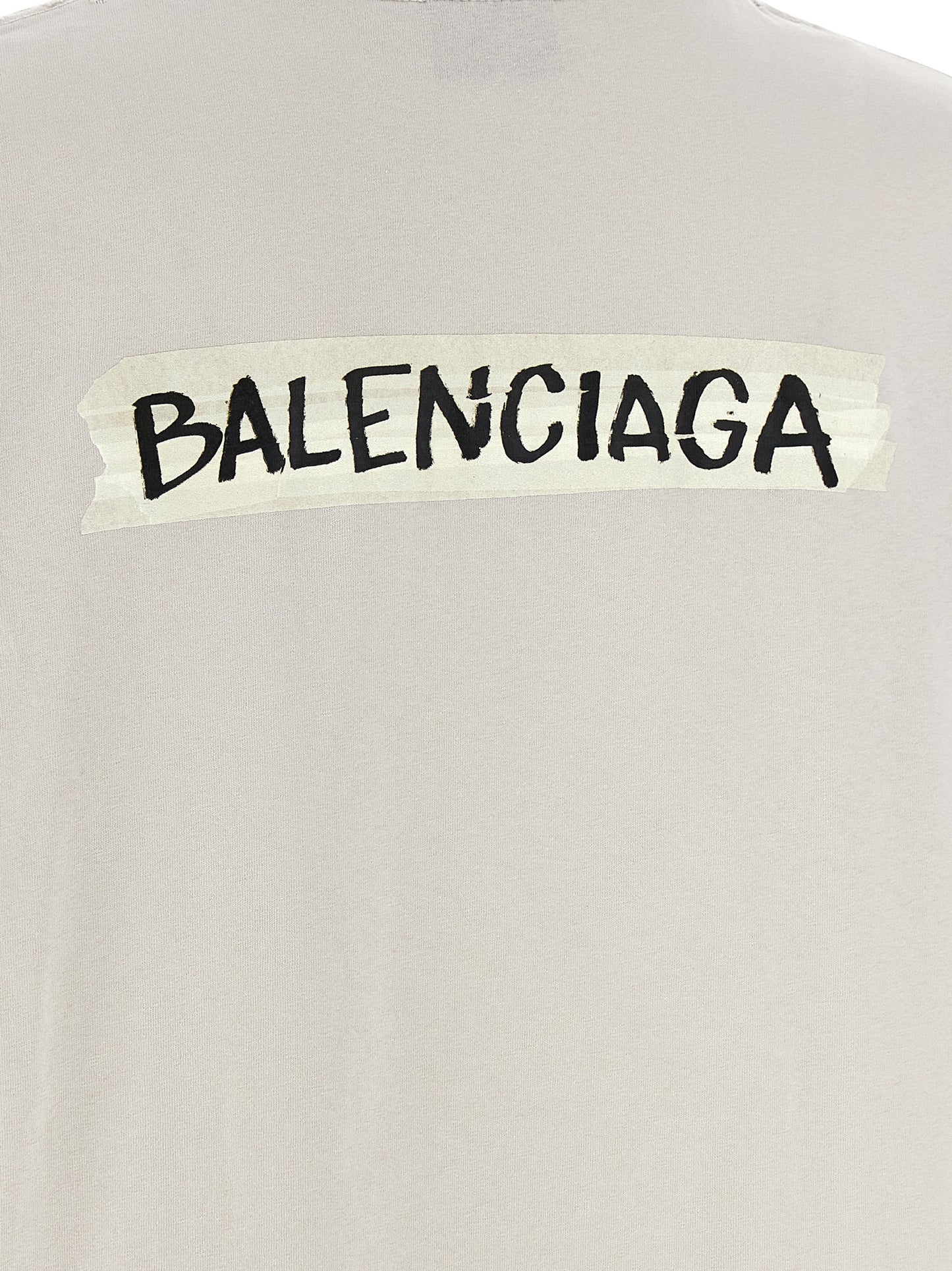 Balenciaga Gray Cotton T-Shirt