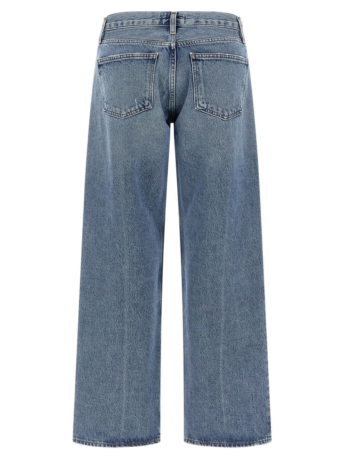 Agolde Blue Cotton Straight-Leg Jeans