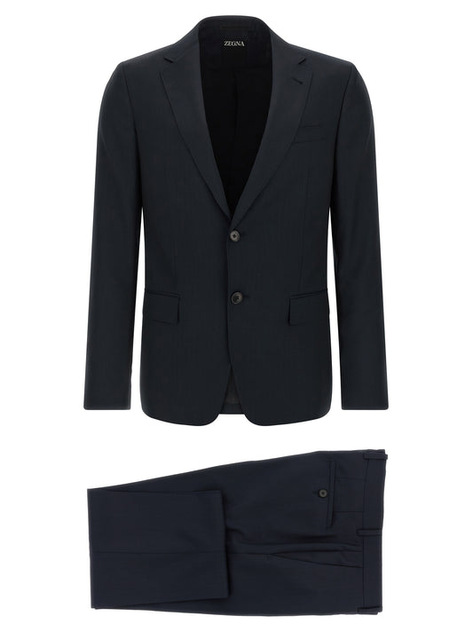 ZEGNA Blue Wool Two-Piece Suit