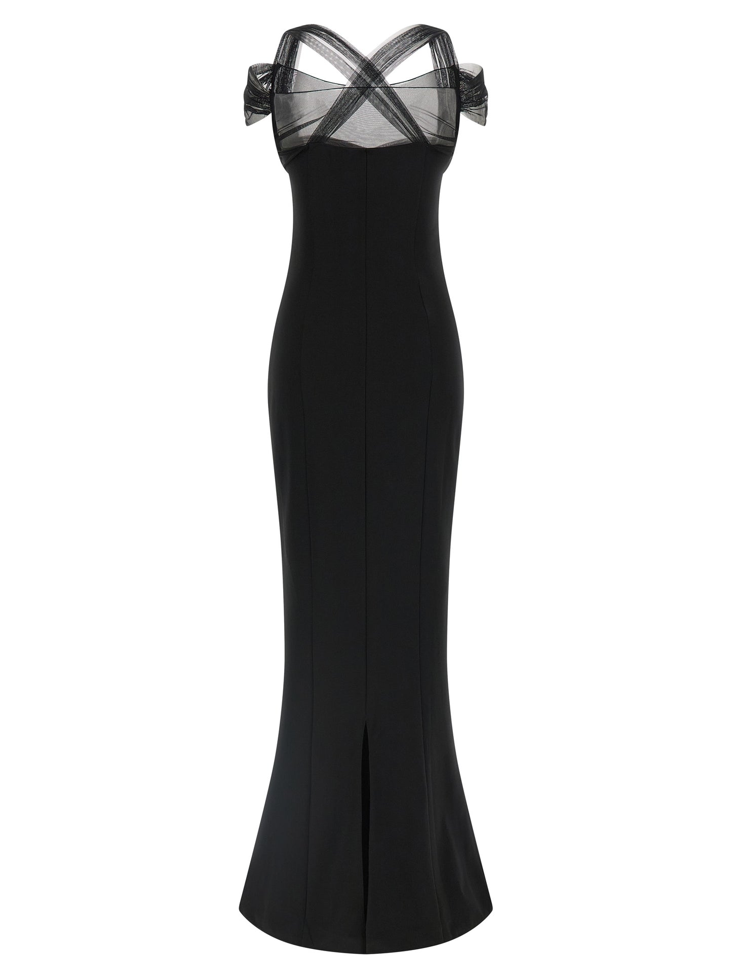 Nensi Dojaka Black Viscose Long Dress