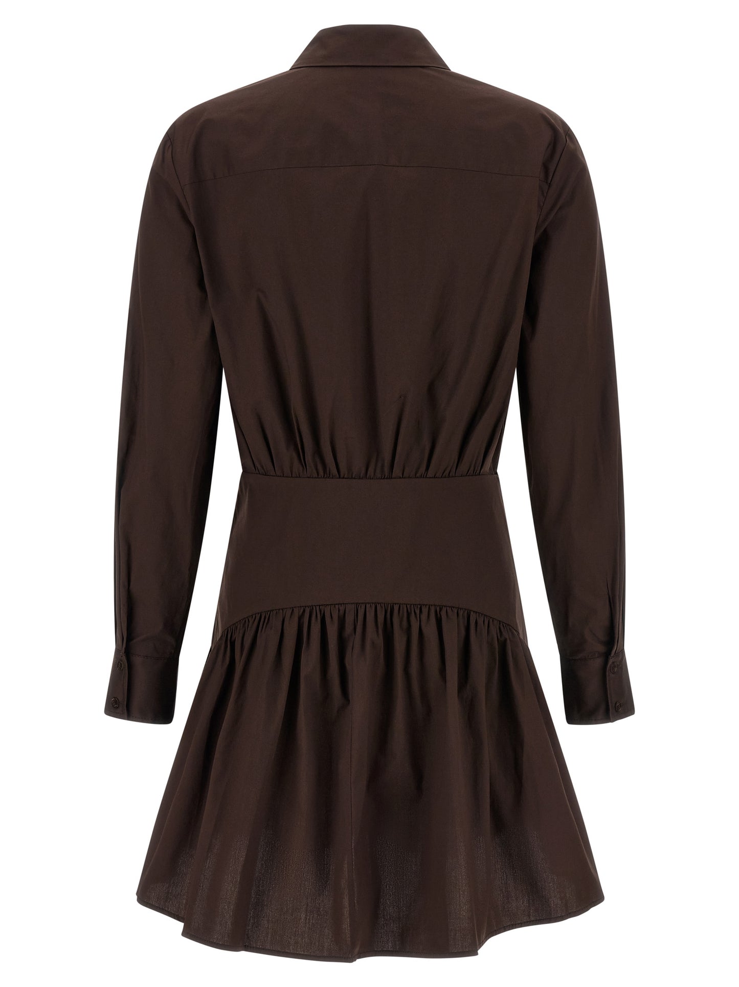 Staud Brown Cotton Short Dress
