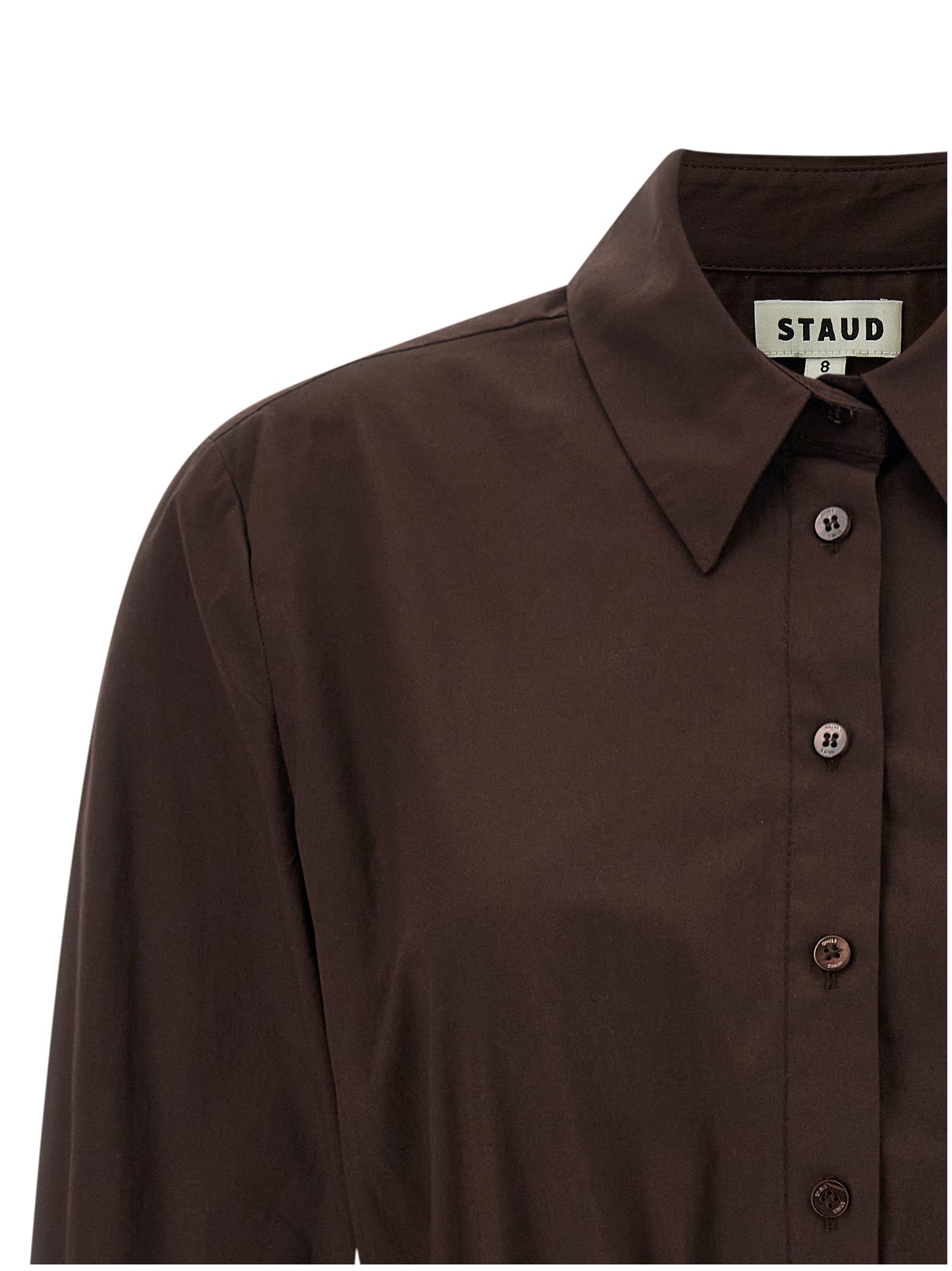 Staud Brown Cotton Short Dress
