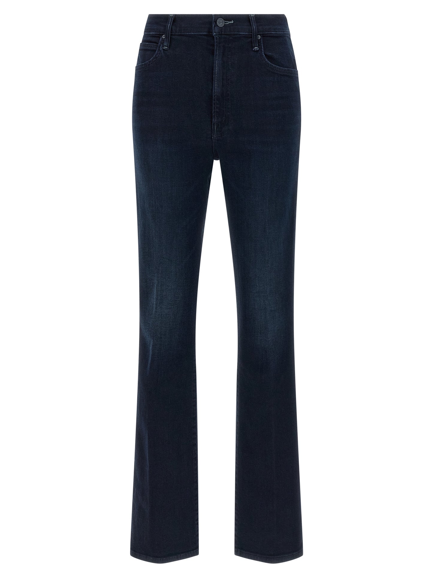 Mother Denim Blue Cotton Flared Jeans