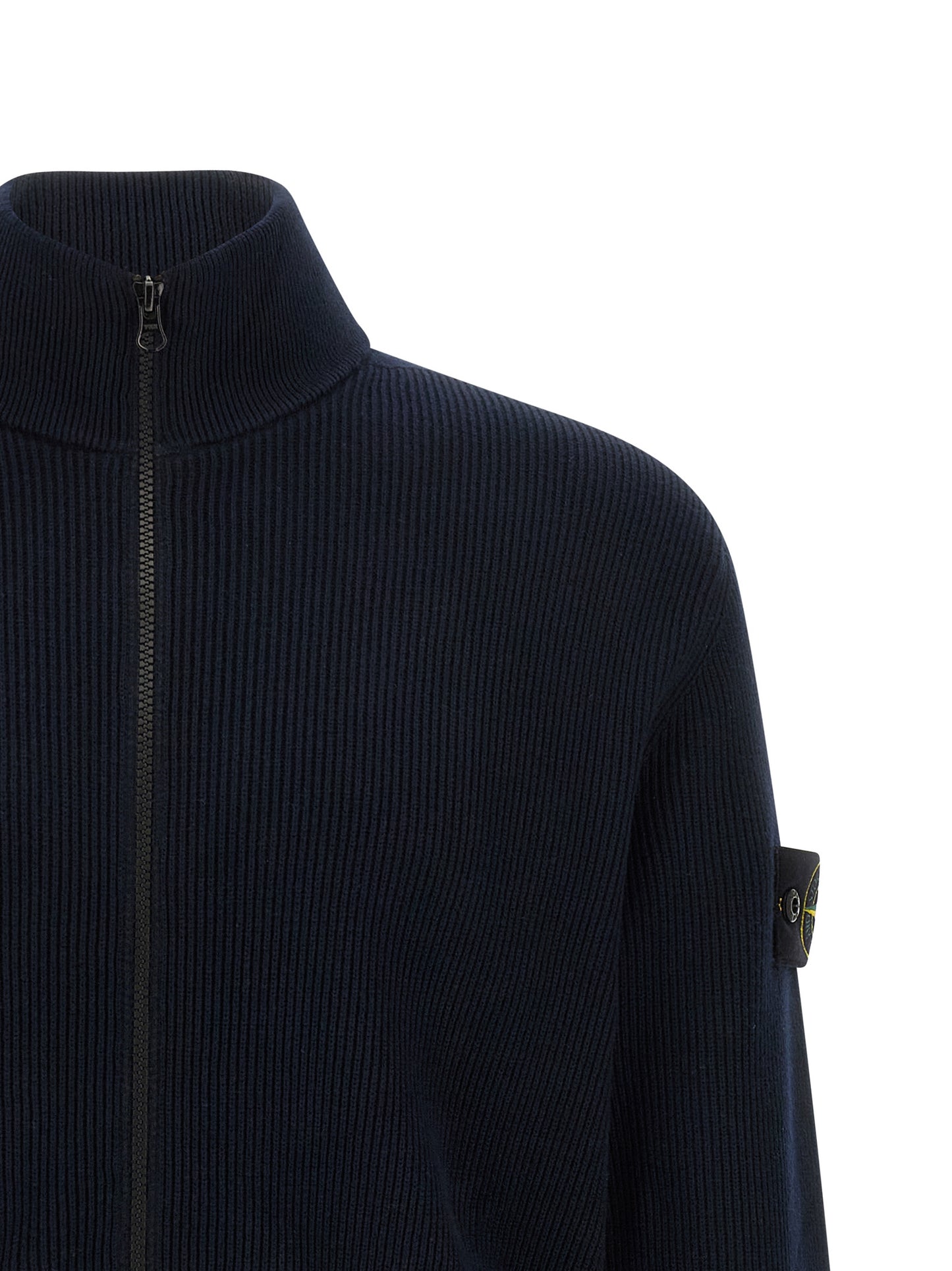 Stone Island Blue Cotton Cardigan