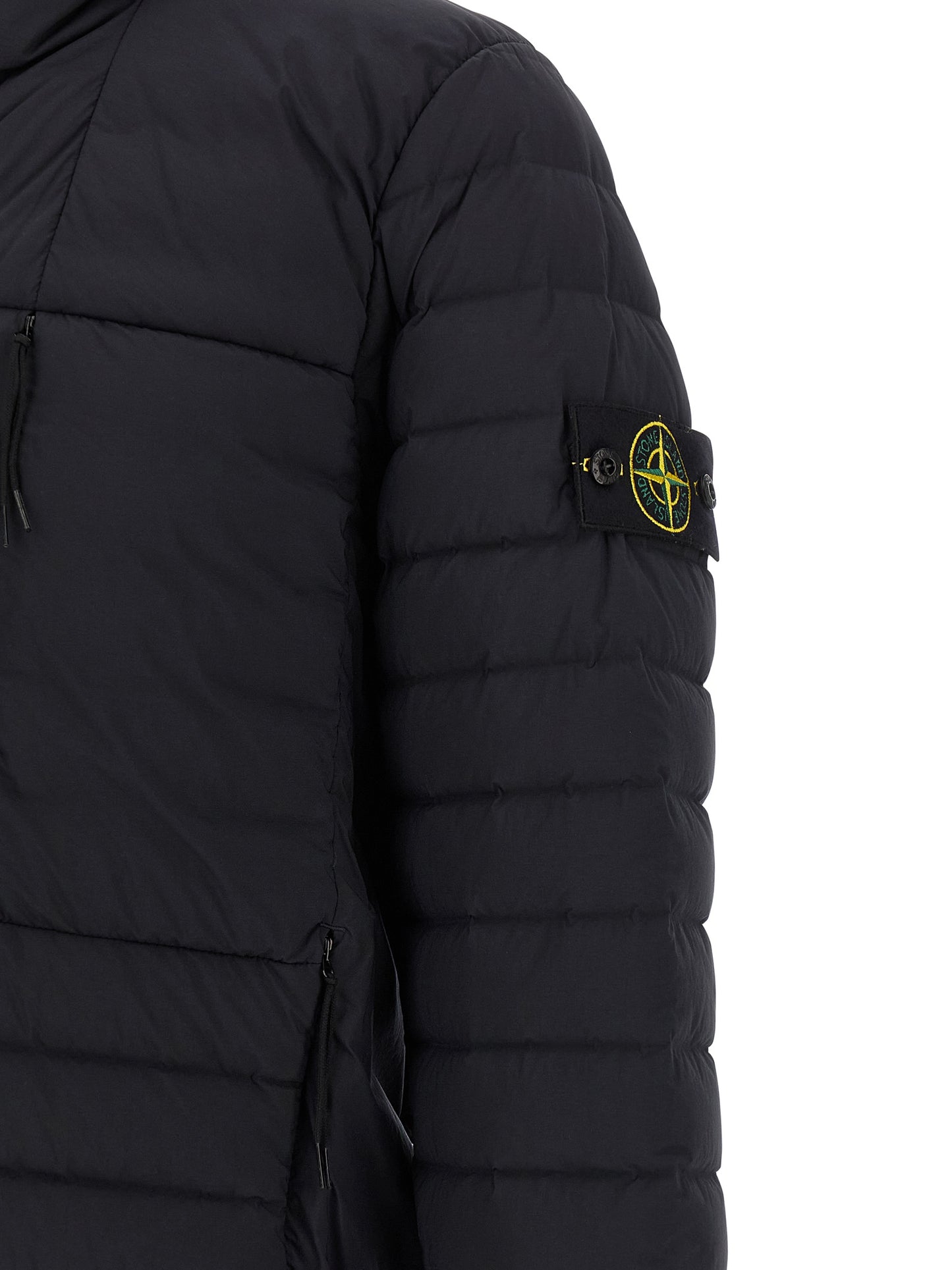 Stone Island Blue Polyamide Full-Length Jacket