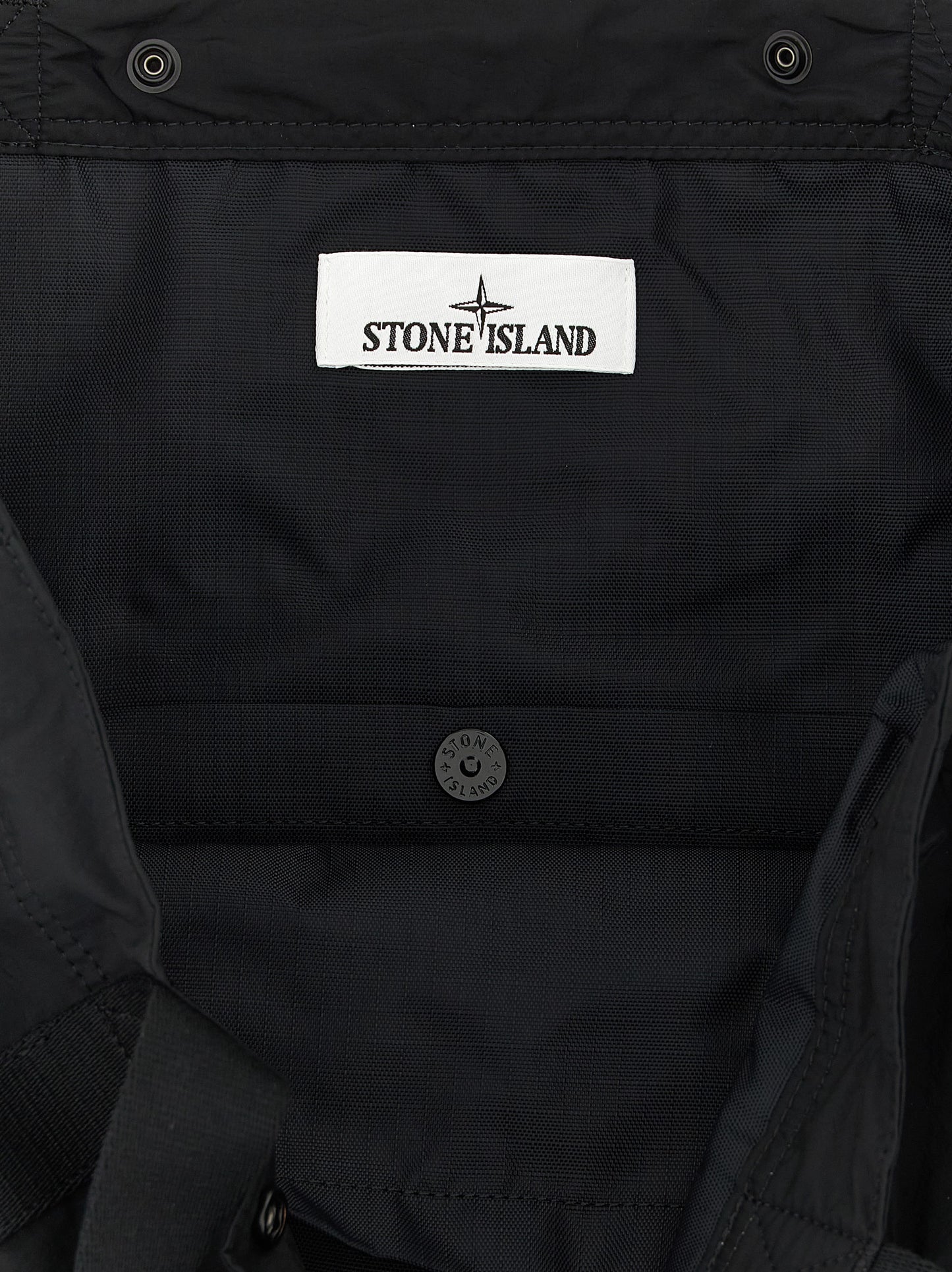 Stone Island Black Polyamide Tote Bag