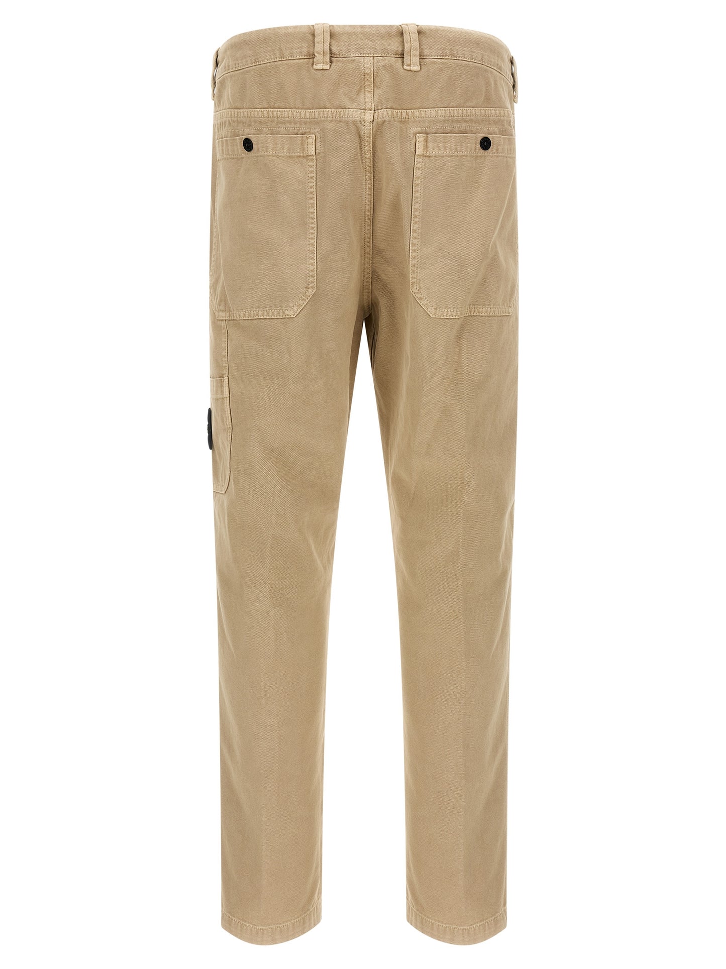 Stone Island Beige Cotton Casual Pants