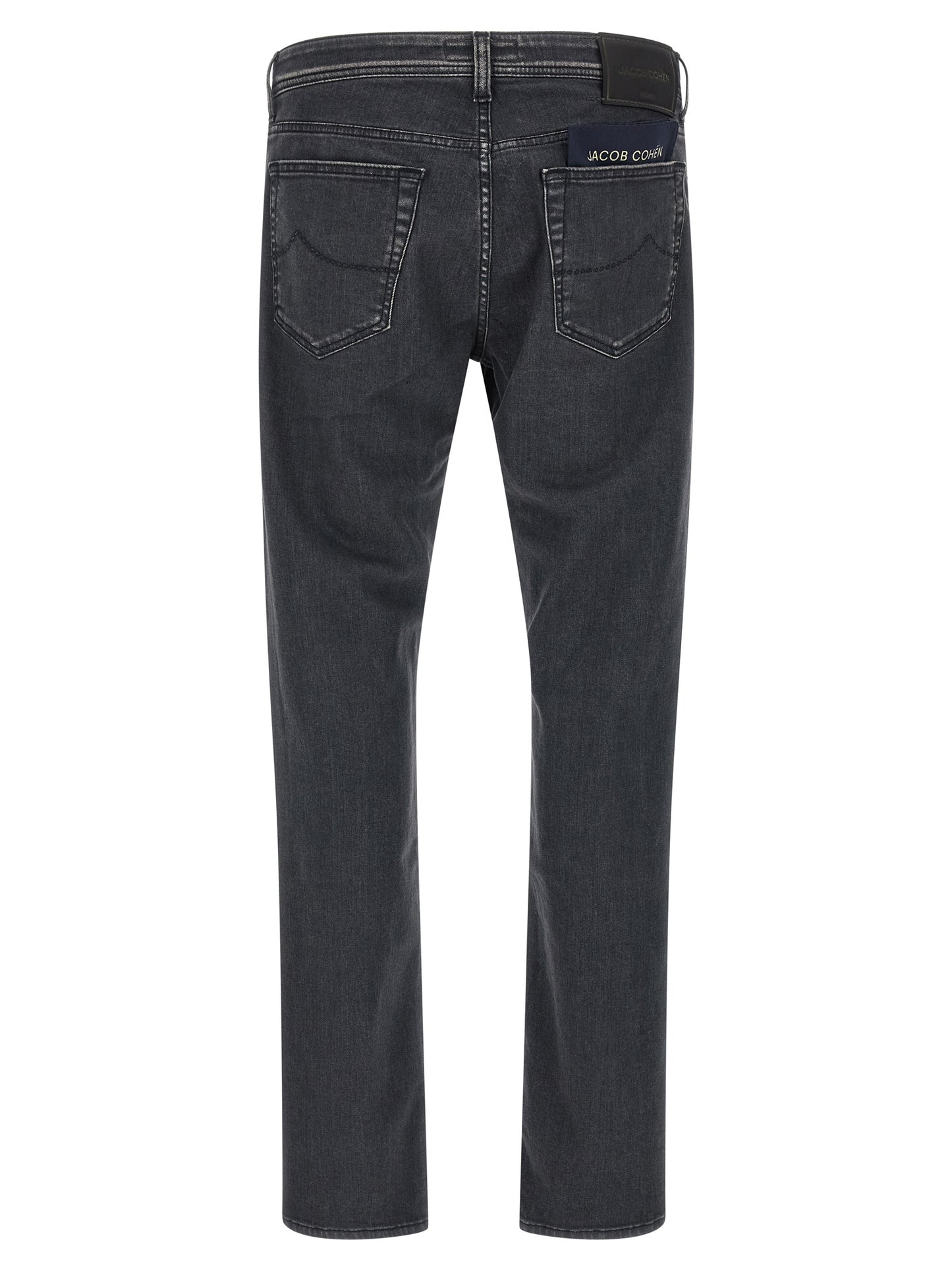 Jacob Cohen Gray Cotton Straight-Leg Jeans